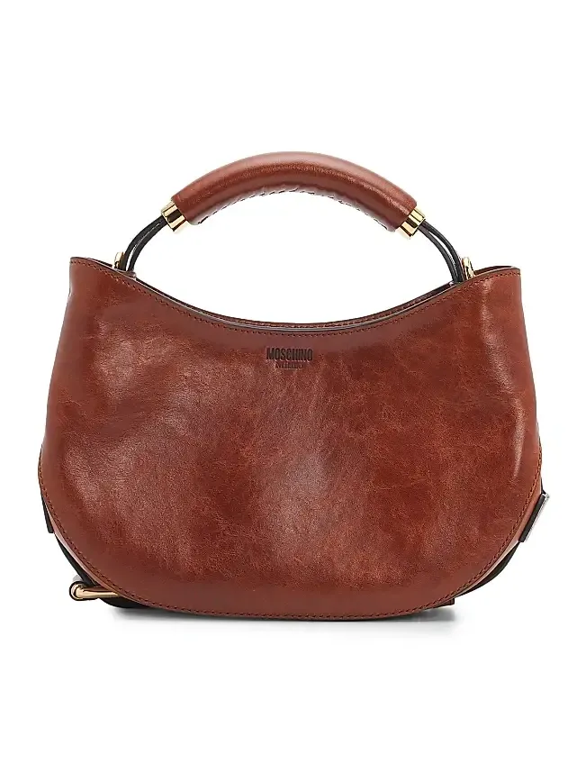 MOSCHINO Women's Logo Leather Top Handle Bag