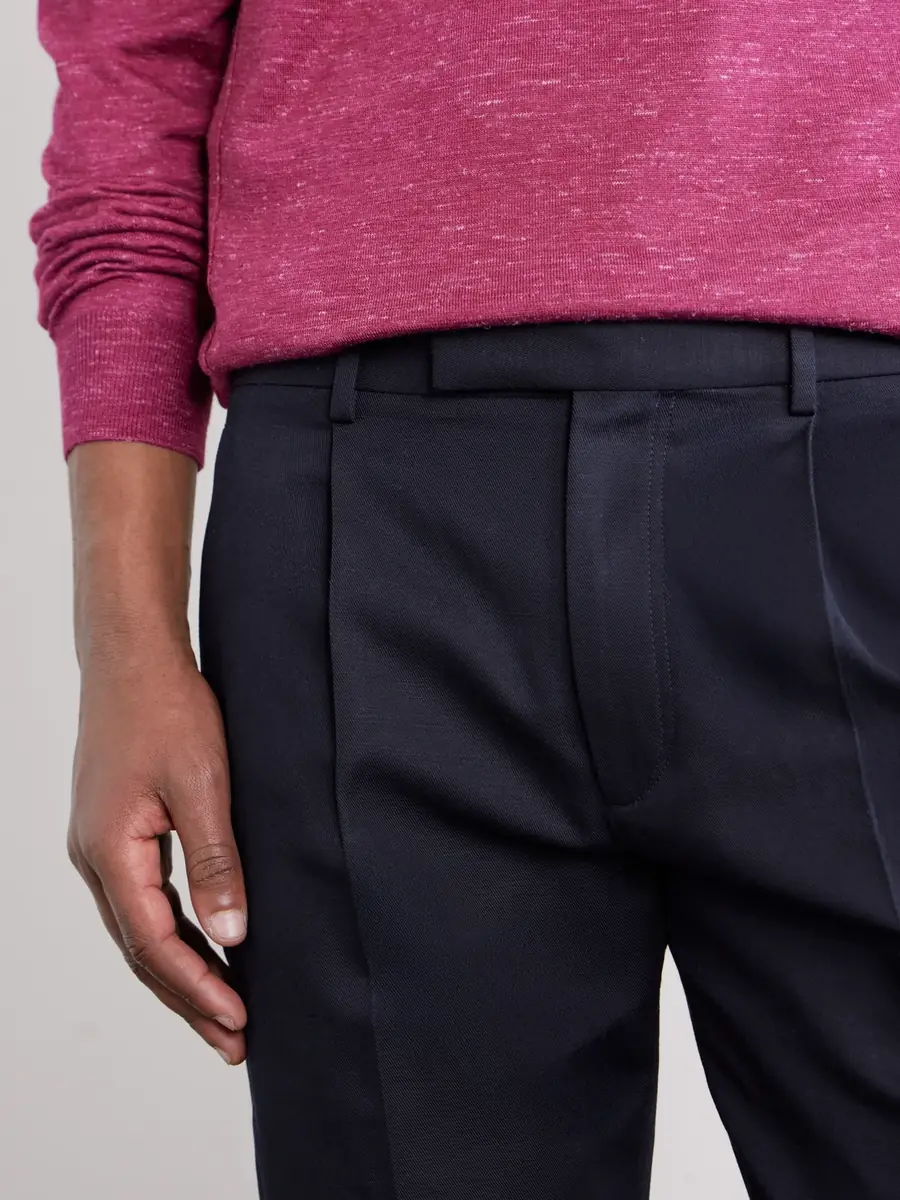 Zegna Straight-Leg Pleated Cotton and Linen-Blend Trousers - Men | Thumbnail 5