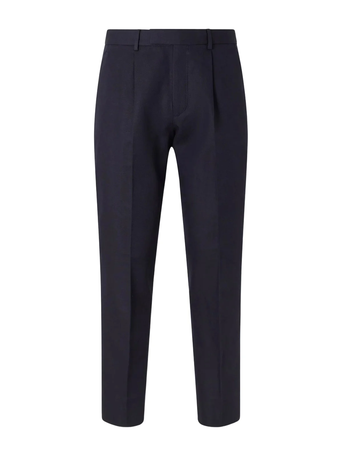 Zegna Straight-Leg Pleated Cotton and Linen-Blend Trousers - Men