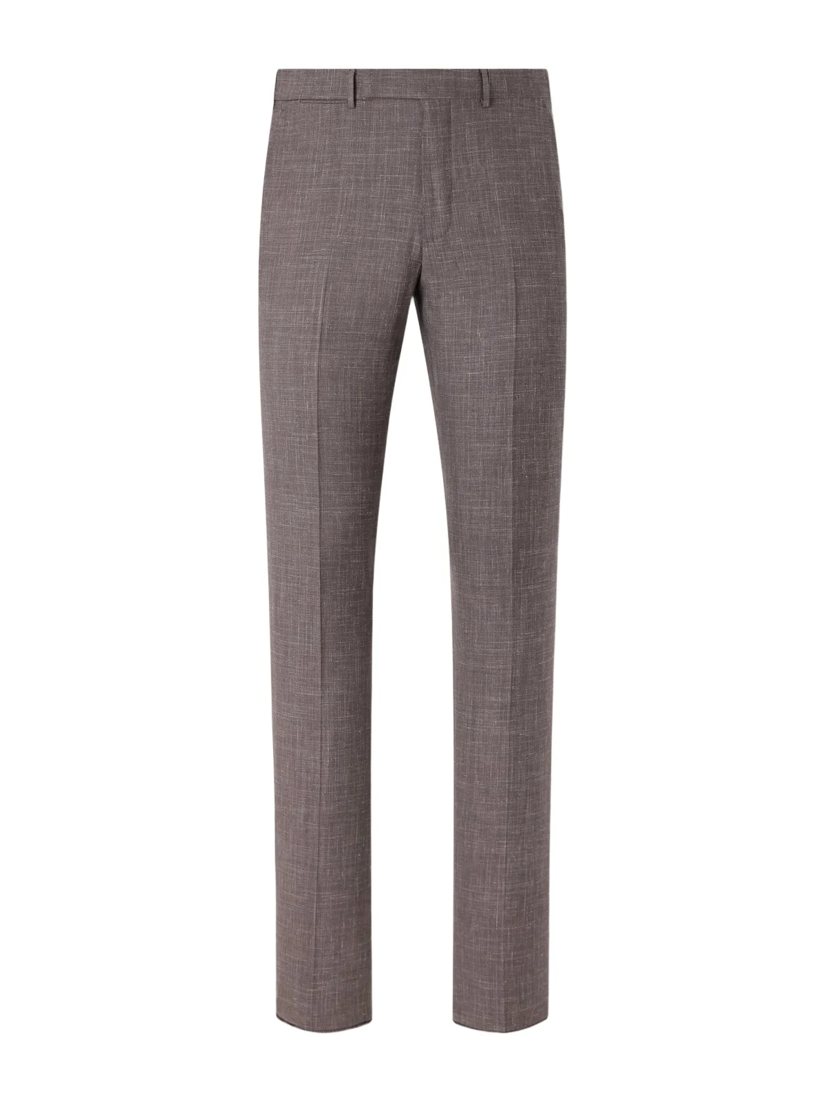 Zegna Straight-Leg Price of Wales Checked Wool, Silk and Linen-Blend Suit Trousers - Men
