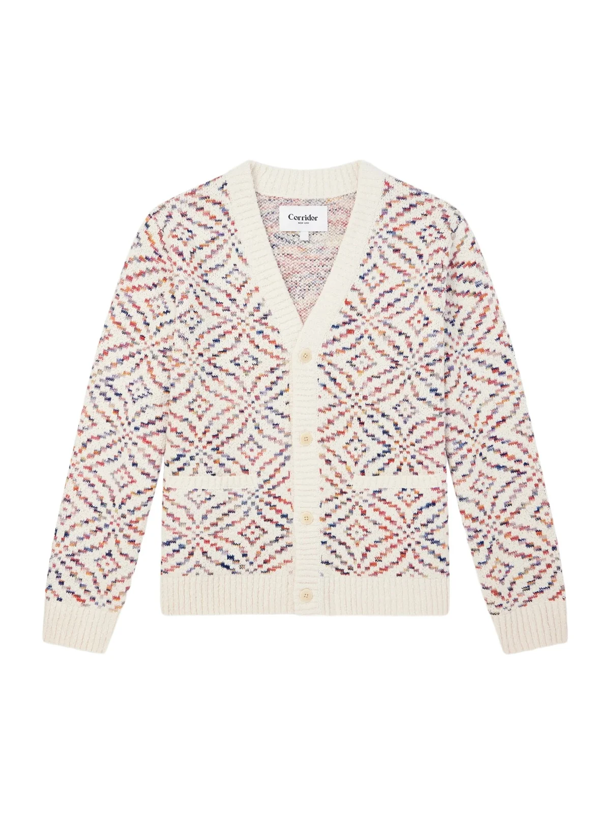 Mandala Jacquard-Knit Pima Cotton Cardigan - Men Mandala Jacquard-Knit Pima Cotton Cardigan - Men