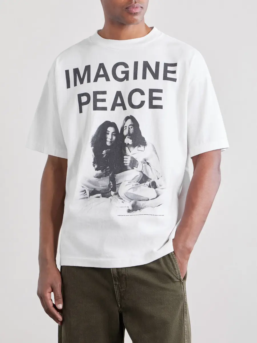 SAINT Mxxxxxx John Lennon Printed Cotton-Jersey T-shirt - Men | Thumbnail 3 SAINT Mxxxxxx John Lennon Printed Cotton-Jersey T-shirt - Men | Thumbnail 3