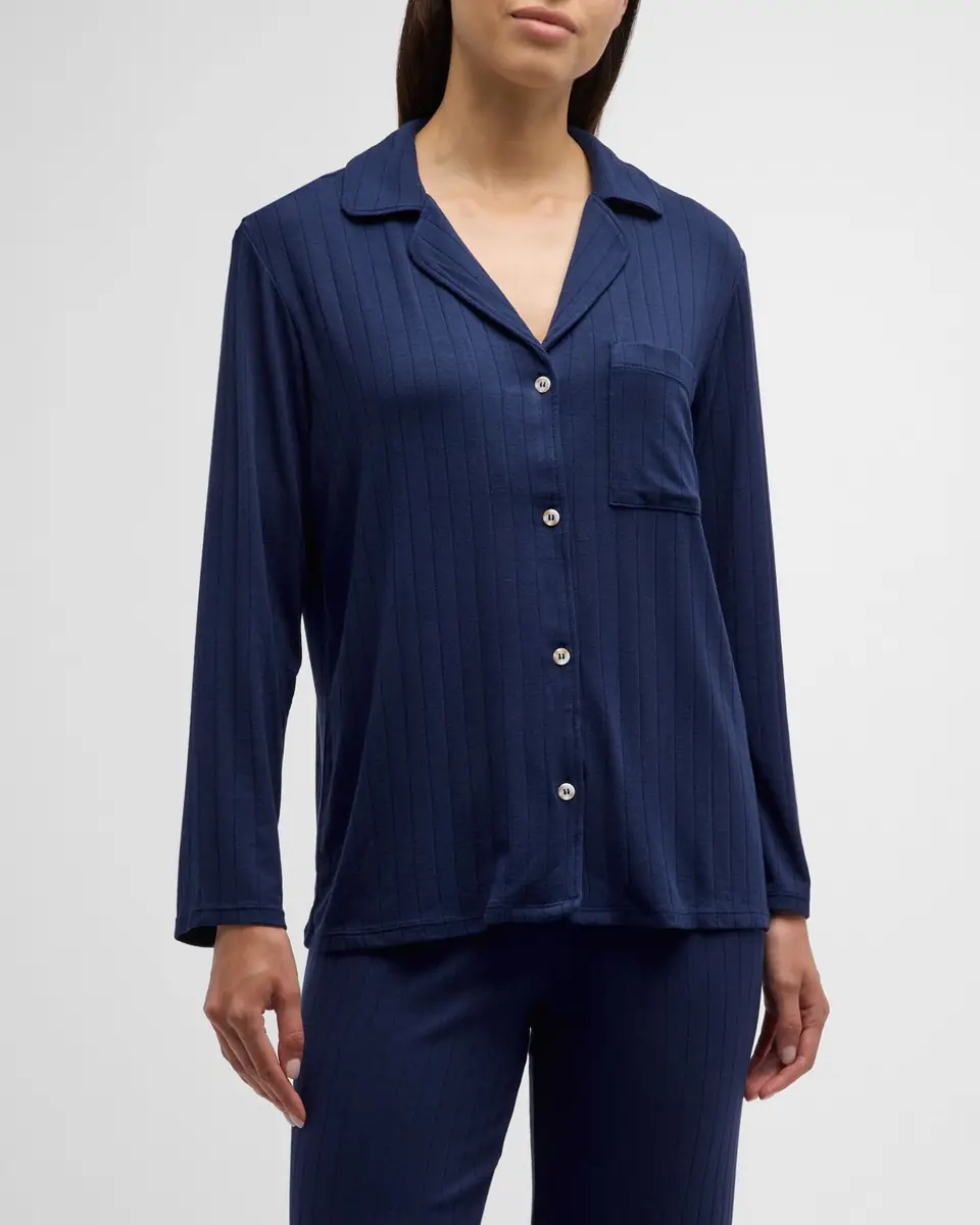 Eberjey Gisele Ribbed Long Pajama Set | Thumbnail 3 Eberjey Gisele Ribbed Long Pajama Set | Thumbnail 3