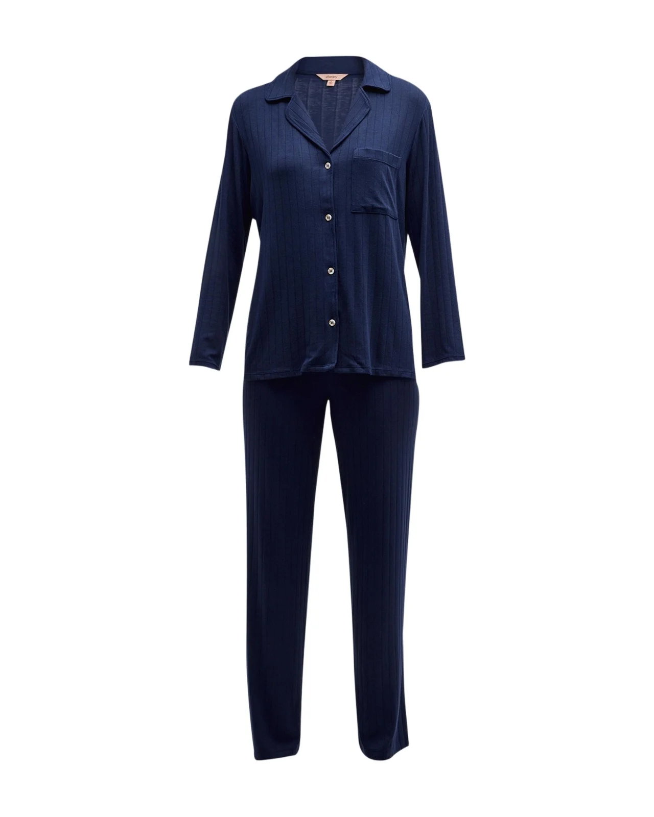 Eberjey Gisele Ribbed Long Pajama Set
