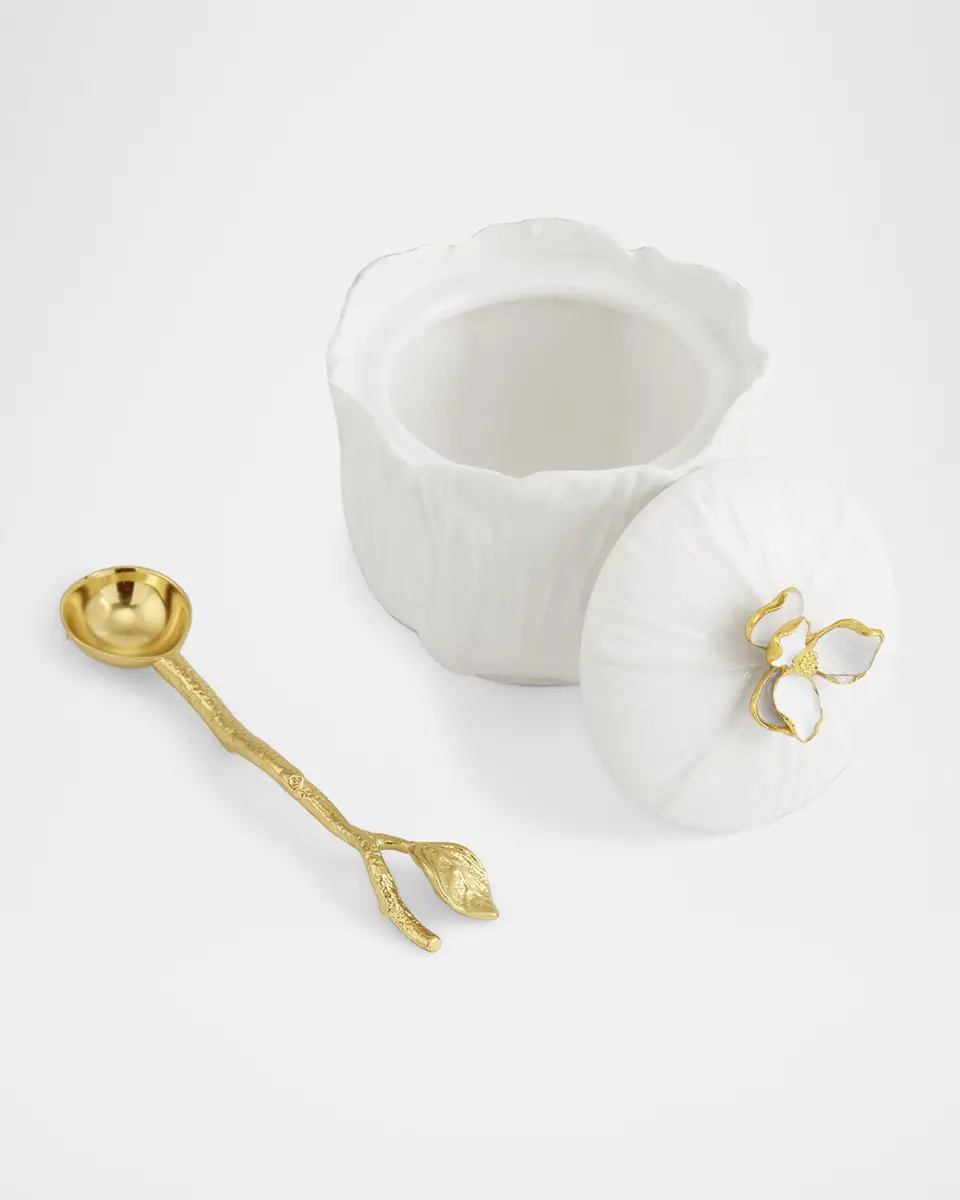Michael Aram Gardenia Sugar Pot with Spoon, 3 oz. | Thumbnail 2 Michael Aram Gardenia Sugar Pot with Spoon, 3 oz. | Thumbnail 2