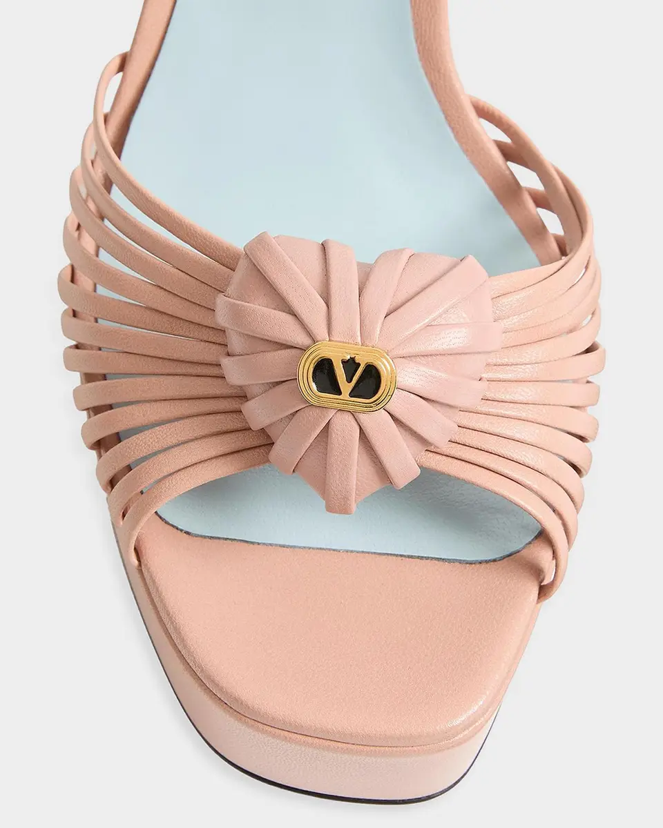 Valentino Garavani 115mm VLogo Leather Platform Sandals | Thumbnail 3 Valentino Garavani 115mm VLogo Leather Platform Sandals | Thumbnail 3