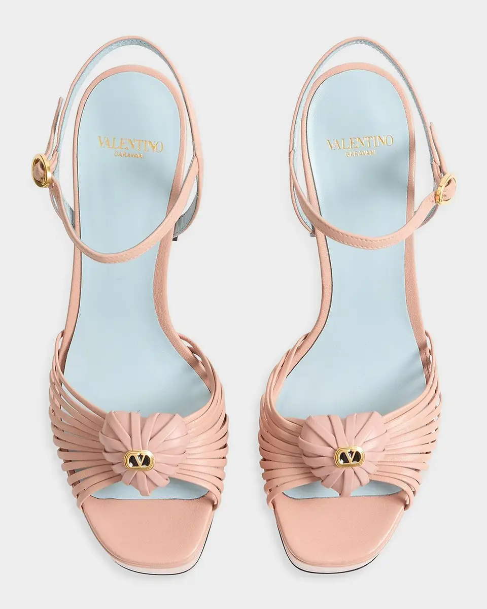Valentino Garavani 115mm VLogo Leather Platform Sandals | Thumbnail 4 Valentino Garavani 115mm VLogo Leather Platform Sandals | Thumbnail 4