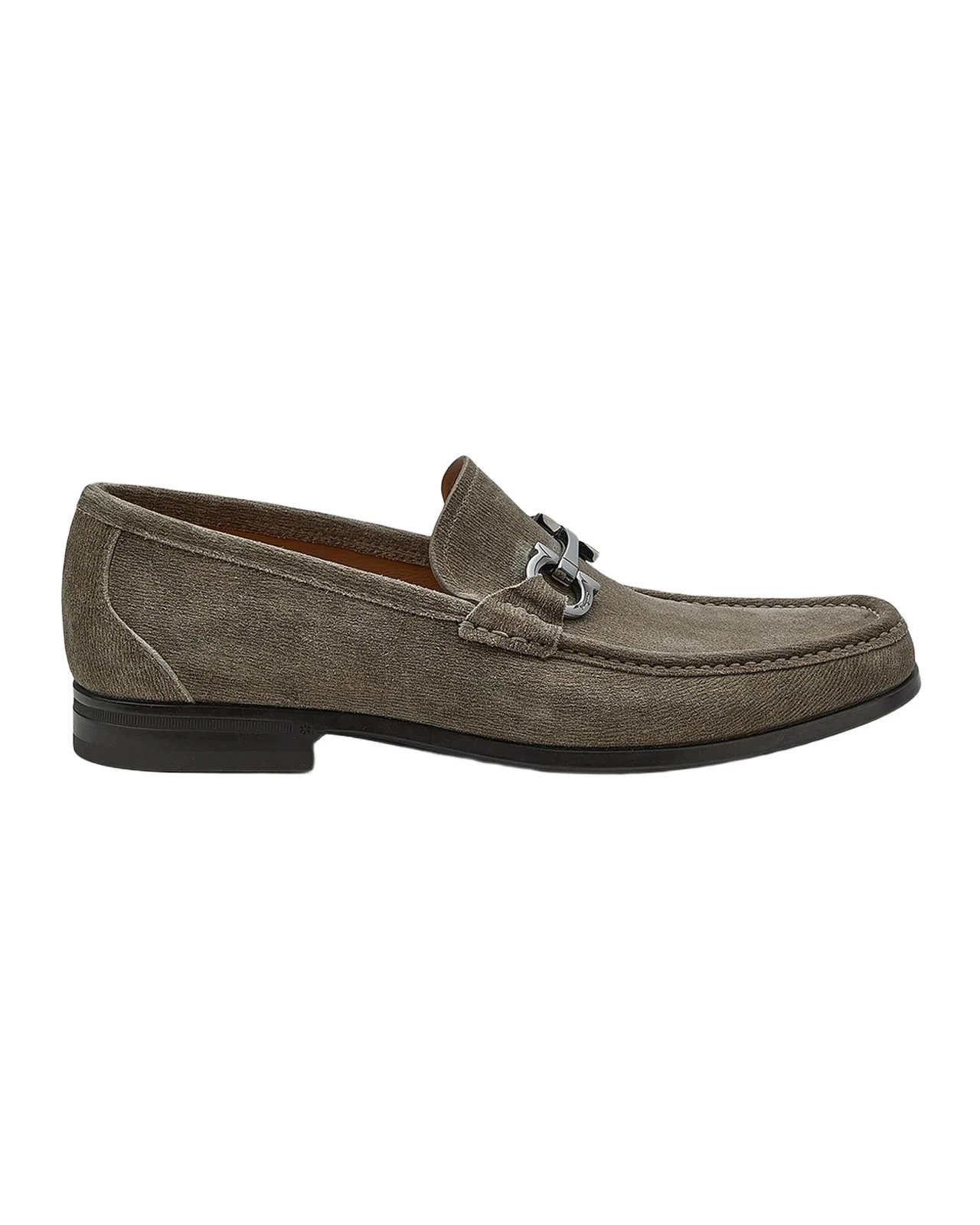 Men's Gancini-Buckle Leather Loafers Men's Gancini-Buckle Leather Loafers