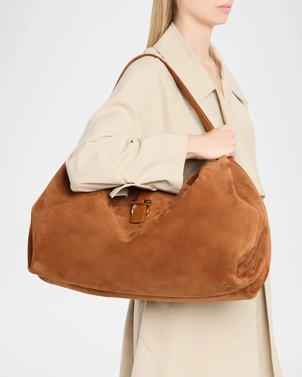 Ferragamo Slouchy Suede Tote Bag | Thumbnail 2