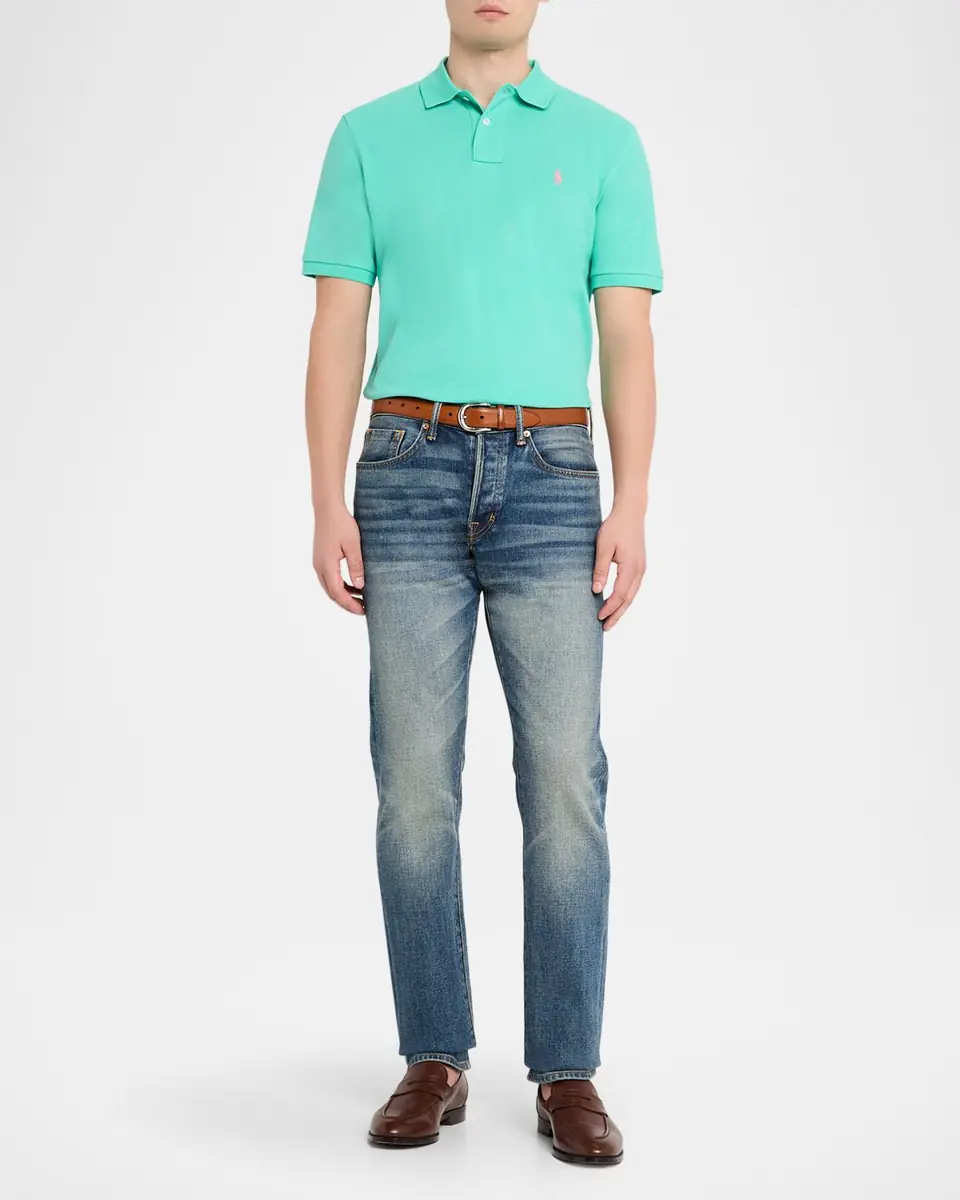 Polo Ralph Lauren Men's The Iconic Mesh Classic-Fit Polo Shirt | Thumbnail 2 Polo Ralph Lauren Men's The Iconic Mesh Classic-Fit Polo Shirt | Thumbnail 2