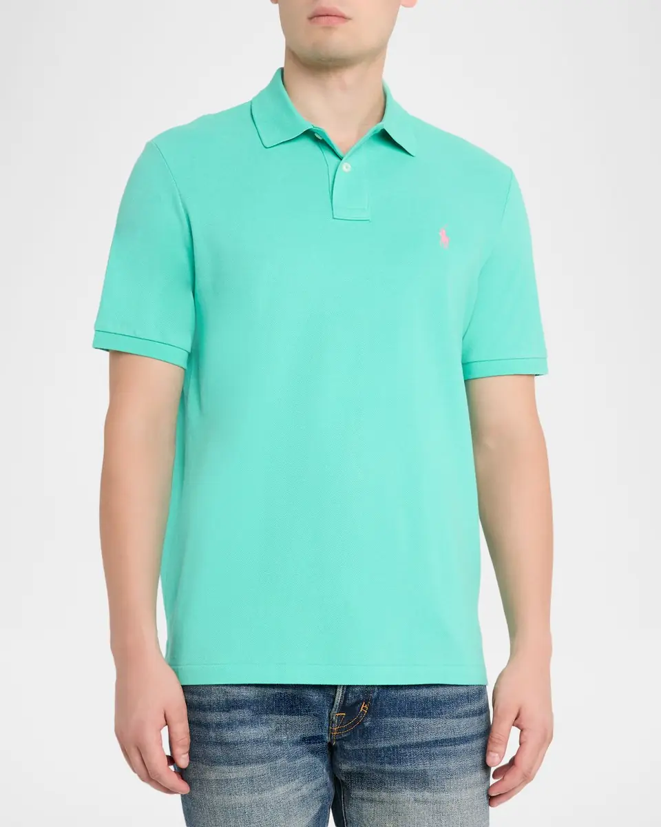 Polo Ralph Lauren Men's The Iconic Mesh Classic-Fit Polo Shirt | Thumbnail 4 Polo Ralph Lauren Men's The Iconic Mesh Classic-Fit Polo Shirt | Thumbnail 4