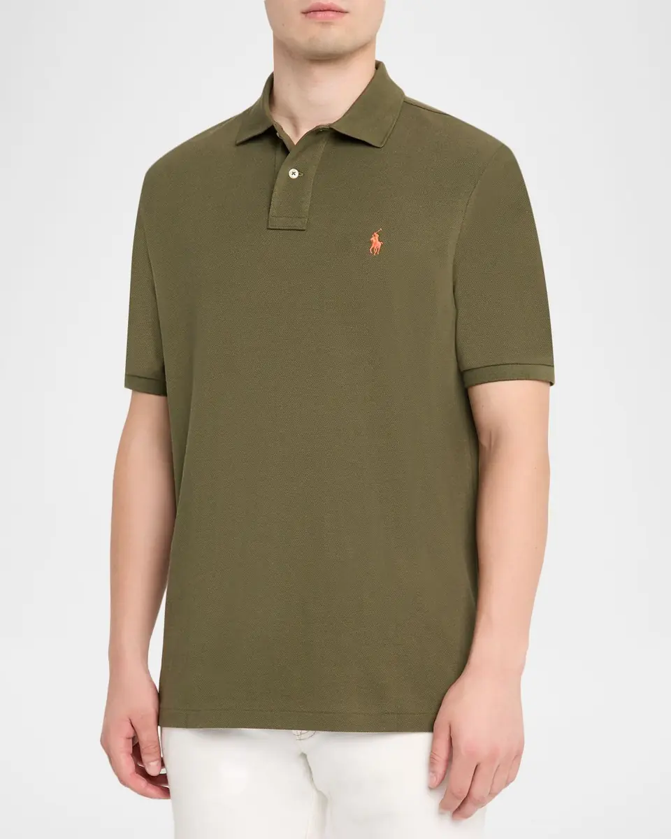 Polo Ralph Lauren Men's The Iconic Mesh Classic-Fit Polo Shirt | Thumbnail 4 Polo Ralph Lauren Men's The Iconic Mesh Classic-Fit Polo Shirt | Thumbnail 4