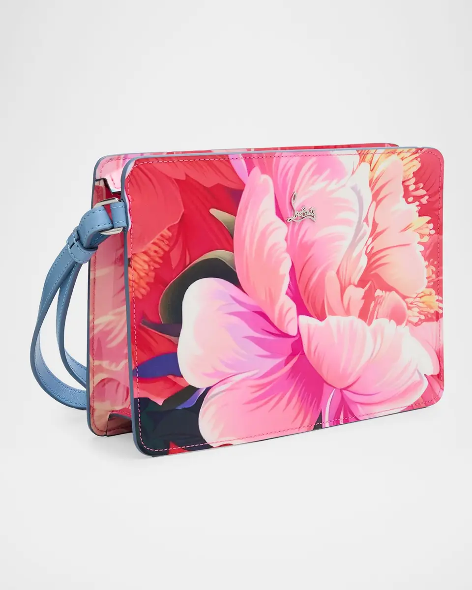 Christian Louboutin Bettina Wristlet Pouch Bag in Floral-Print Leather | Thumbnail 3 Christian Louboutin Bettina Wristlet Pouch Bag in Floral-Print Leather | Thumbnail 3