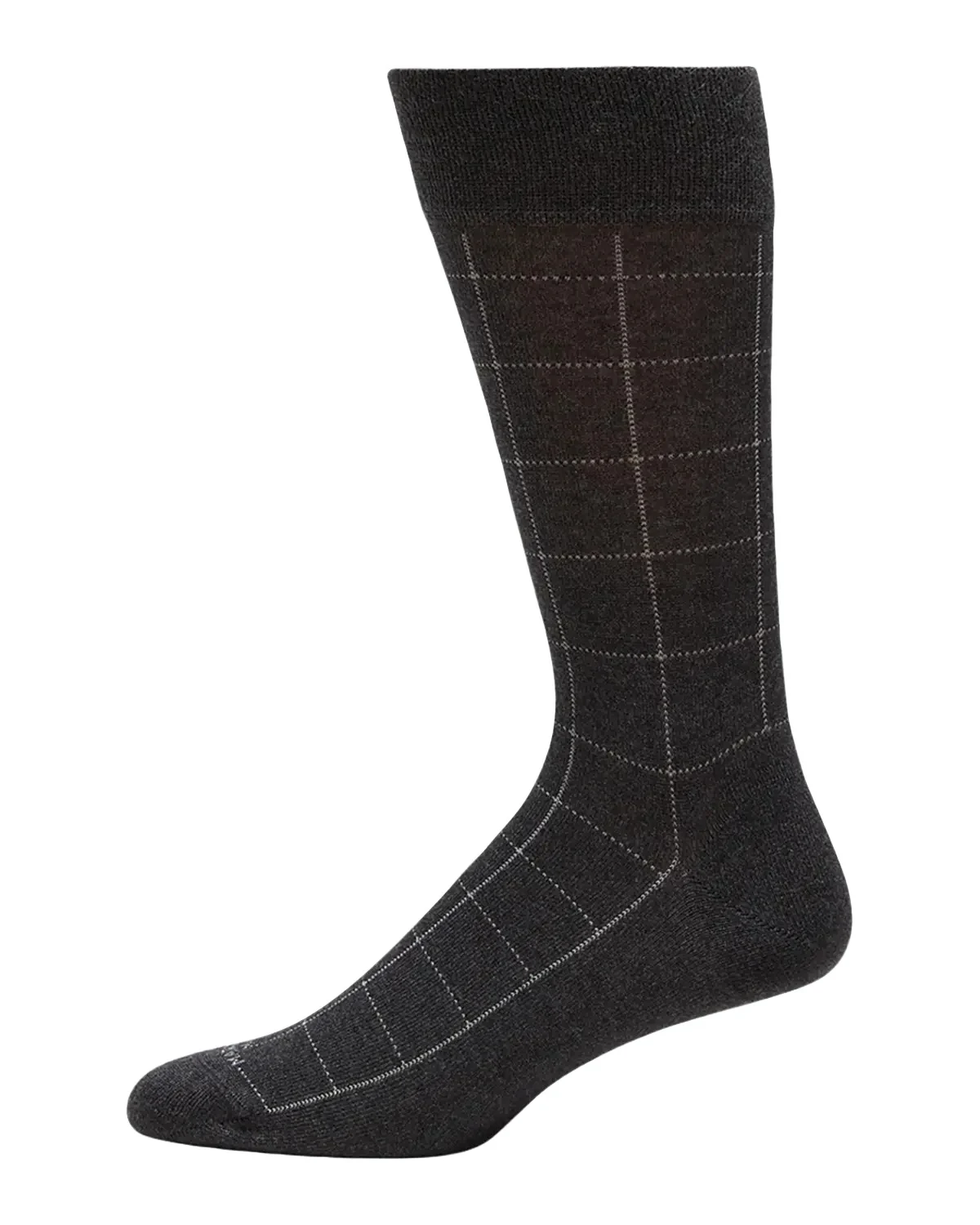 Marcoliani Men's Windowpane Mid-Calf Socks