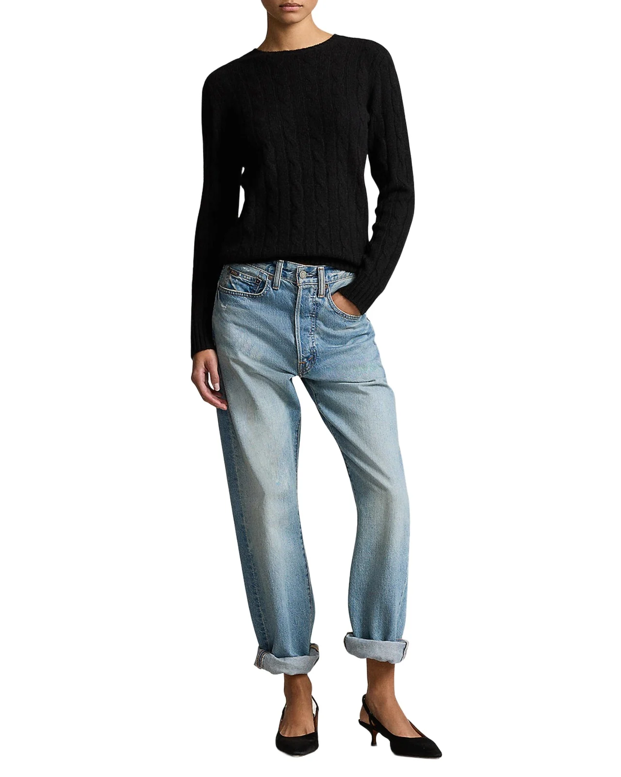 Polo Ralph Lauren Julianna Cable-Knit Cashmere Sweater