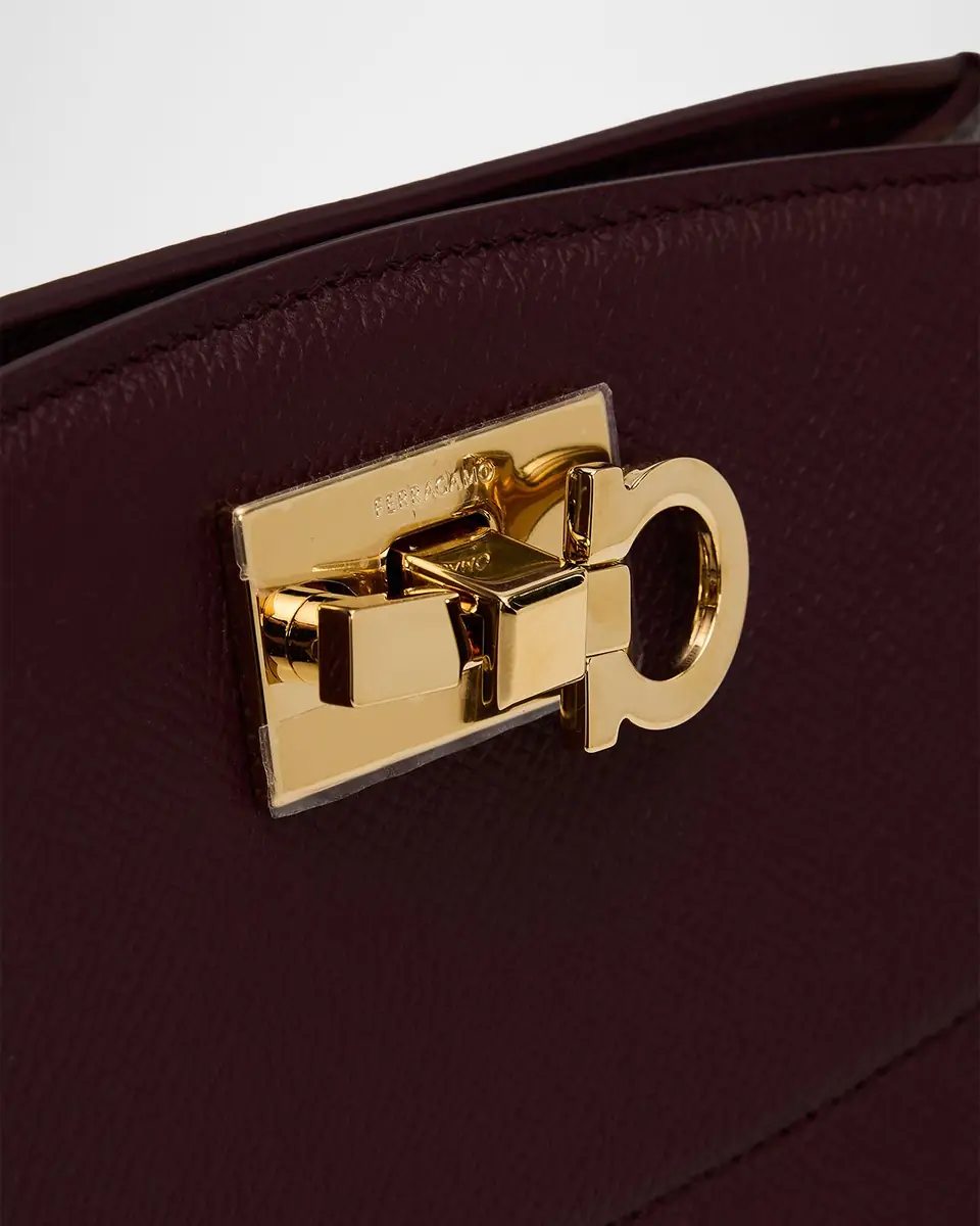 Ferragamo Studio Box Hammered Leather Top-Handle Bag | Thumbnail 5 Ferragamo Studio Box Hammered Leather Top-Handle Bag | Thumbnail 5