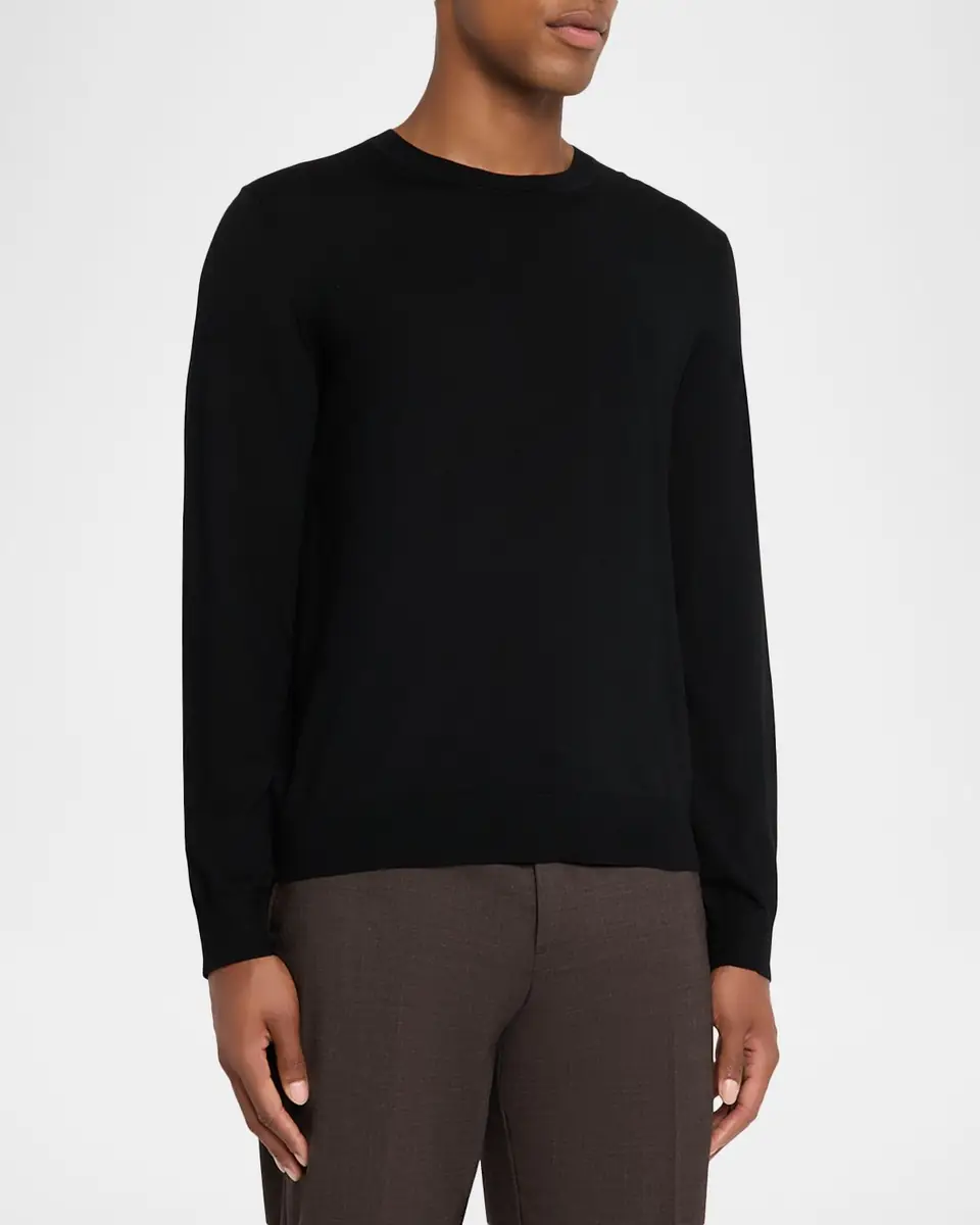 Theory Men's Crewneck Sweater in Regal Merino | Thumbnail 3 Theory Men's Crewneck Sweater in Regal Merino | Thumbnail 3