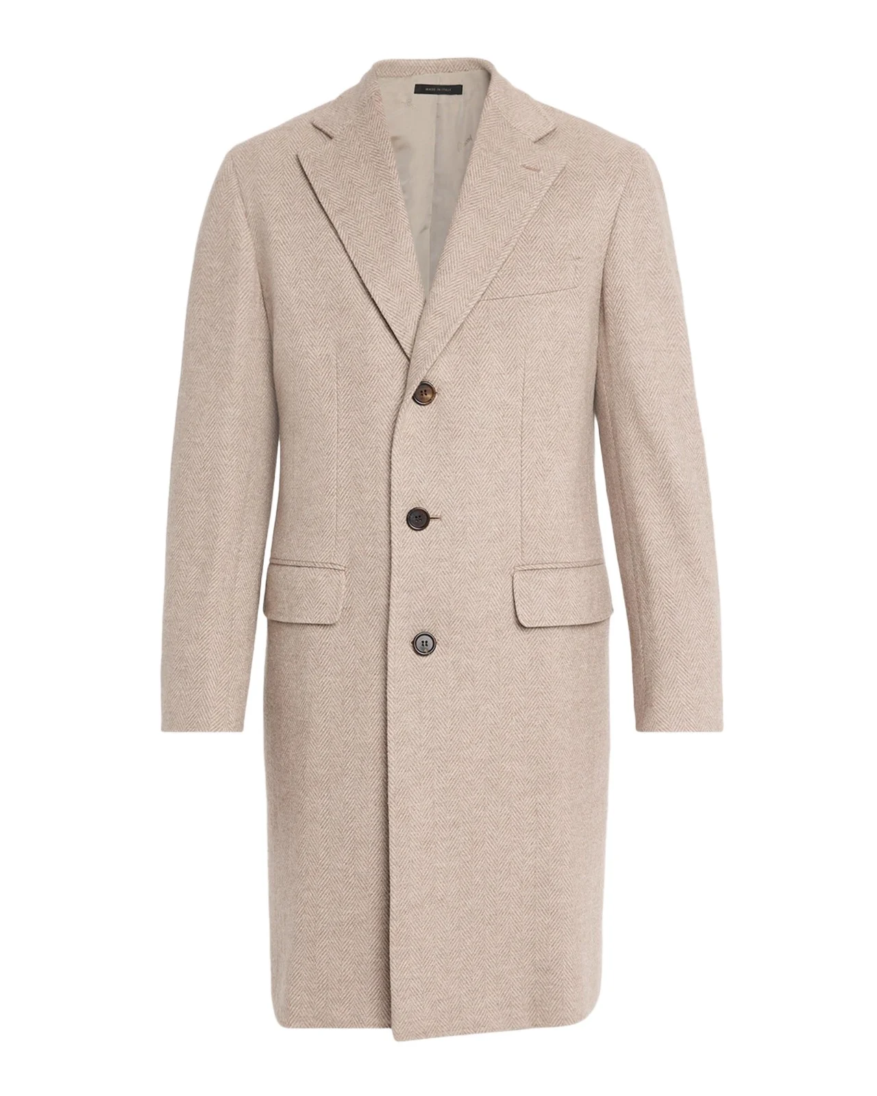 Men's Solferino Cashmere Herringbone Overcoat Men's Solferino Cashmere Herringbone Overcoat