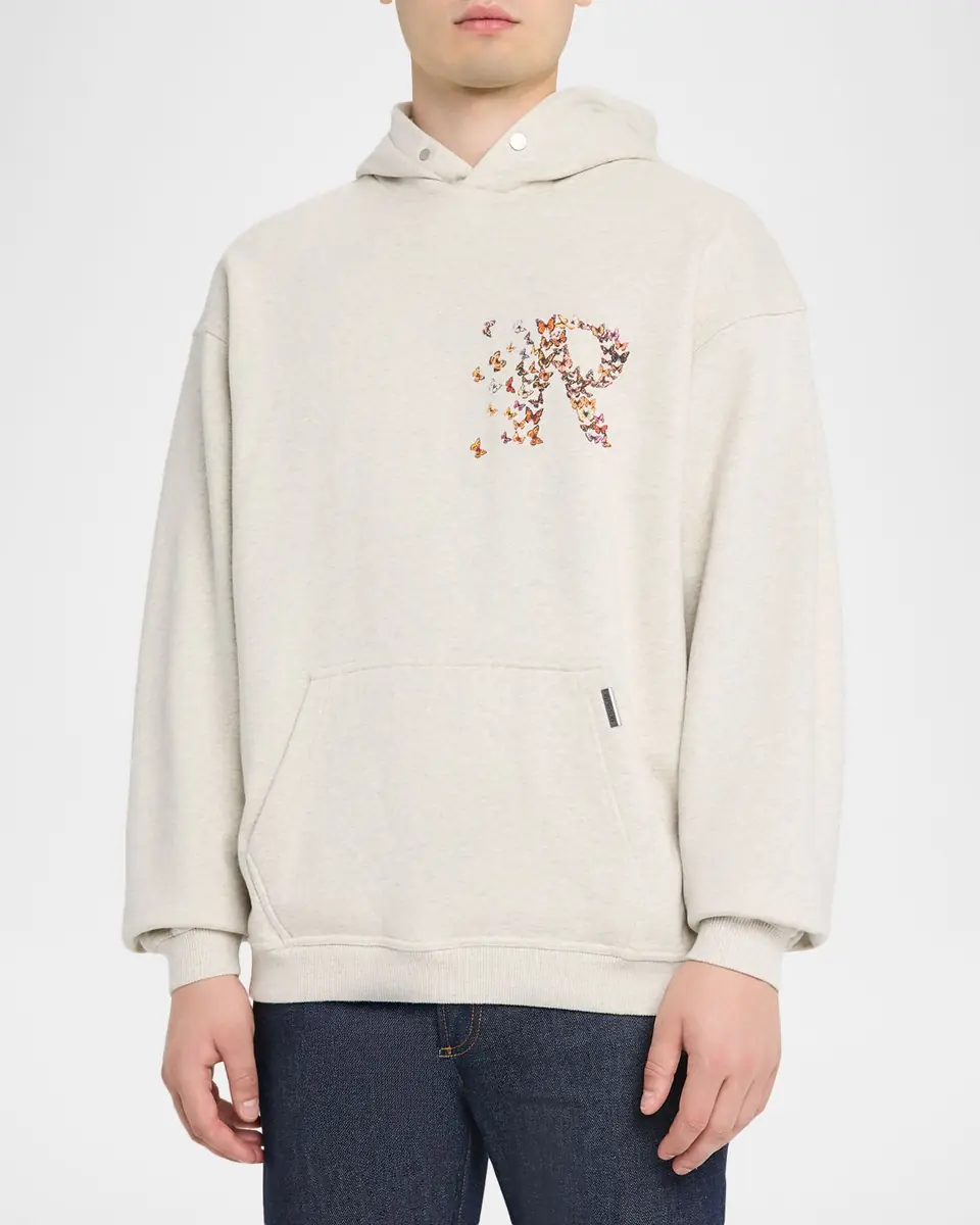 Represent Men's Butterfly Initial Cotton Hoodie | Thumbnail 4 Represent Men's Butterfly Initial Cotton Hoodie | Thumbnail 4