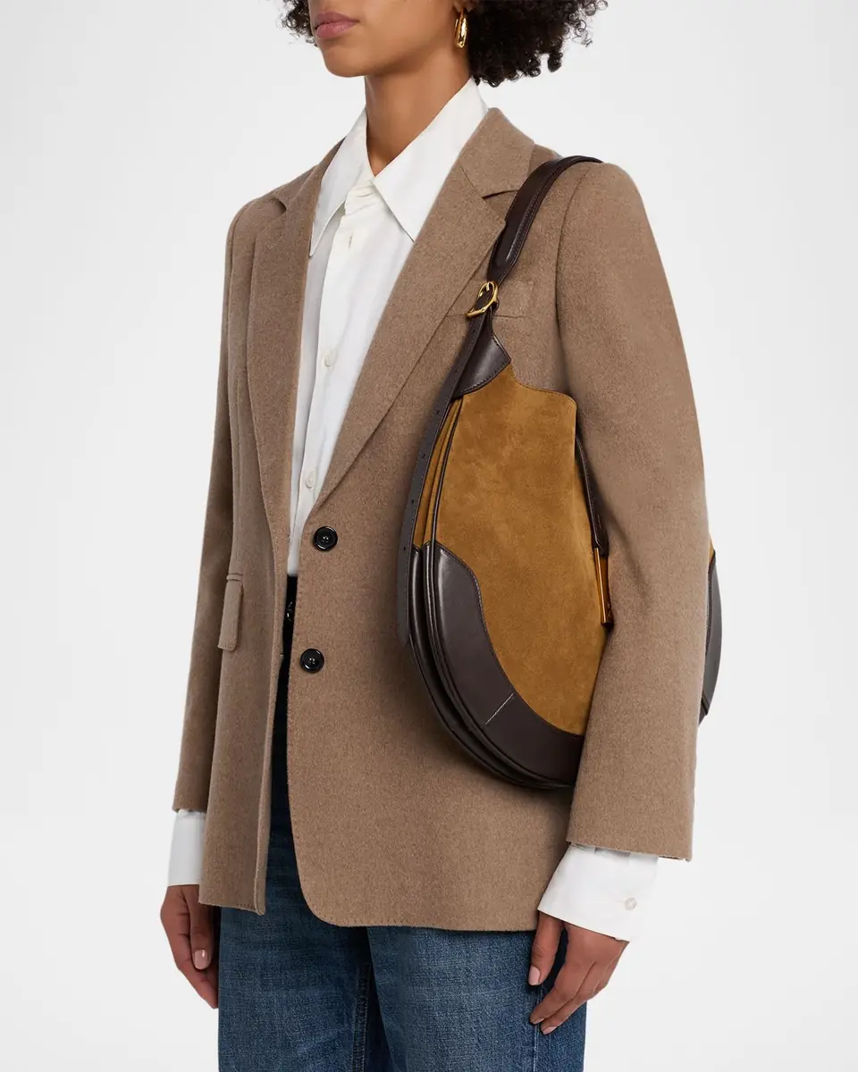 Polo Ralph Lauren Polo ID Suede Large Shoulder Bag | Thumbnail 2
