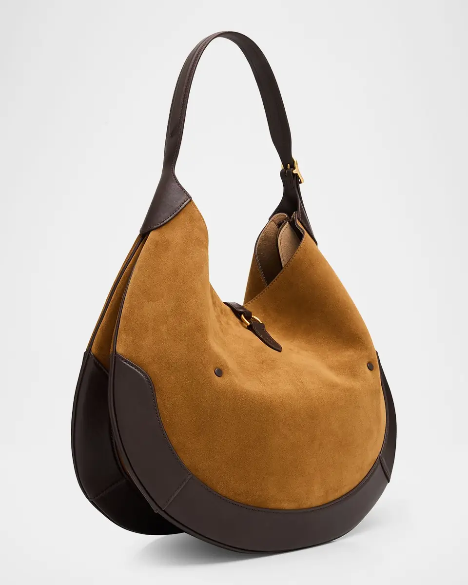 Polo Ralph Lauren Polo ID Suede Large Shoulder Bag | Thumbnail 3
