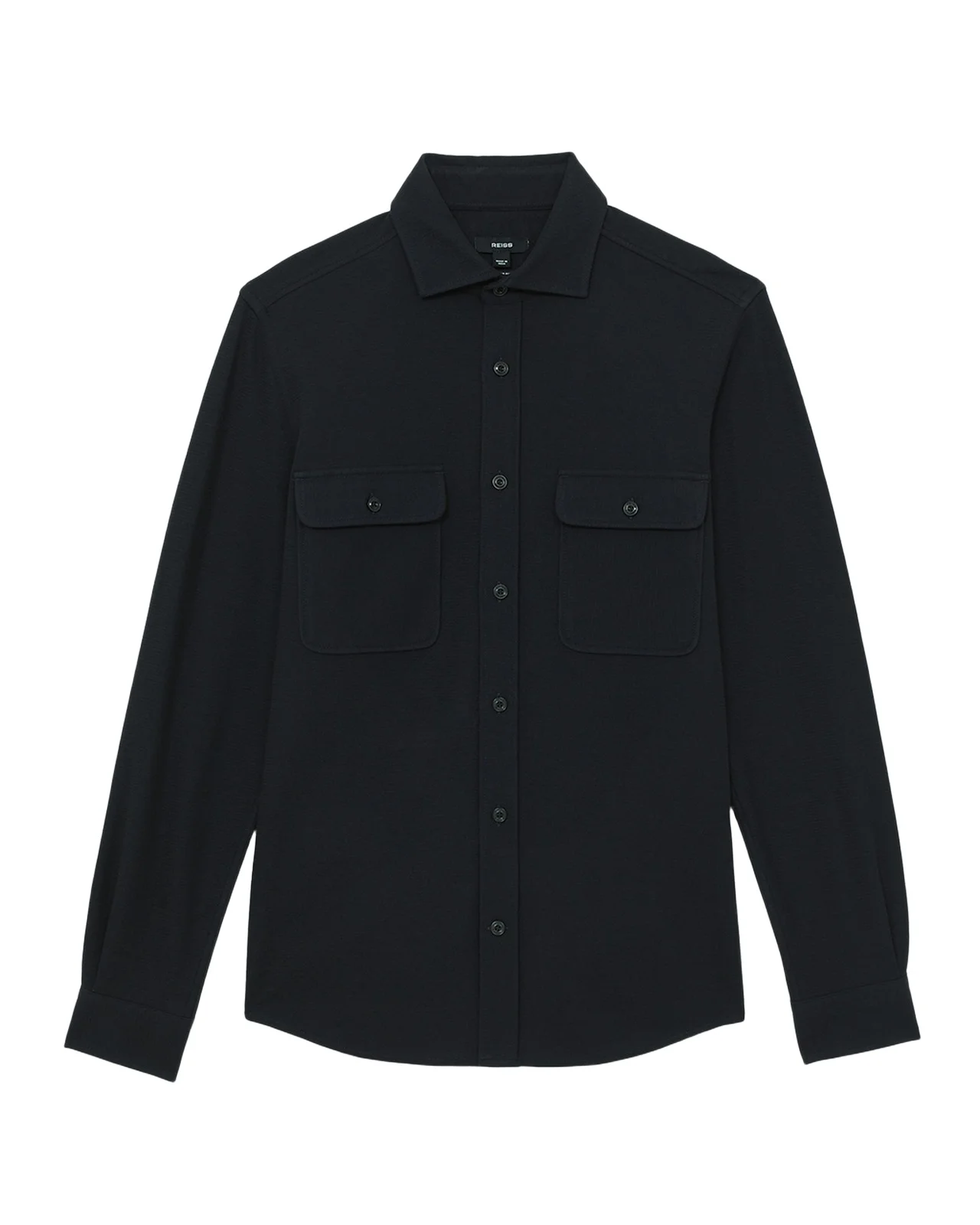 Reiss Men's Forsithe Textured Twin Pocket Cotton-Blend Overshirt