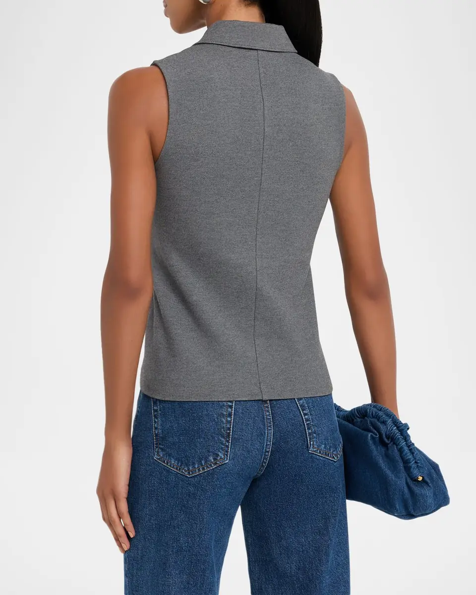 Rag & Bone Irina Sleeveless Ponte Polo Shirt | Thumbnail 3