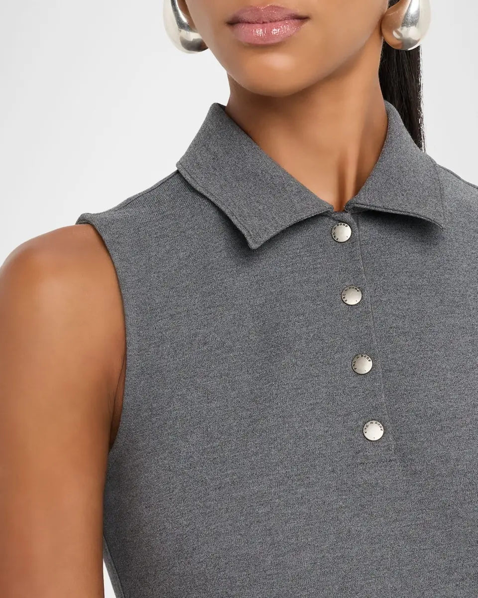 Rag & Bone Irina Sleeveless Ponte Polo Shirt | Thumbnail 5