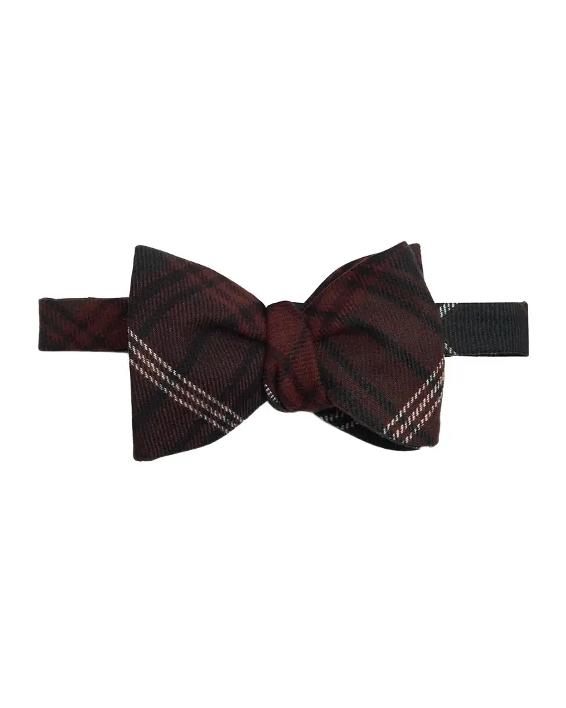 dunhill Men's Wool and Cashmere Tartan Plaid Bow Tie | Image 1 dunhill Men's Wool and Cashmere Tartan Plaid Bow Tie | Image 1