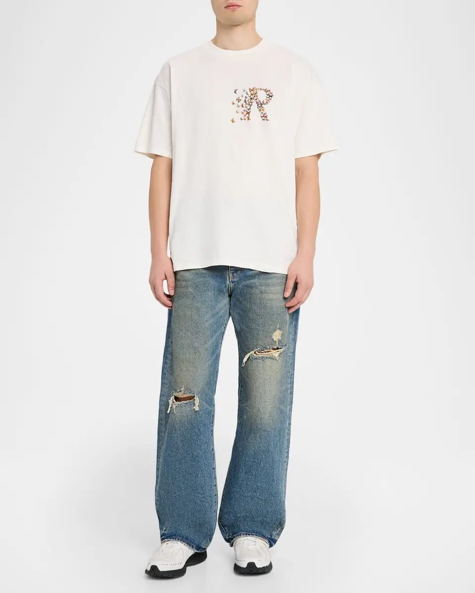 Represent Men's Monarch Logo Cotton Boxy Fit T-Shirt | Thumbnail 2 Represent Men's Monarch Logo Cotton Boxy Fit T-Shirt | Thumbnail 2