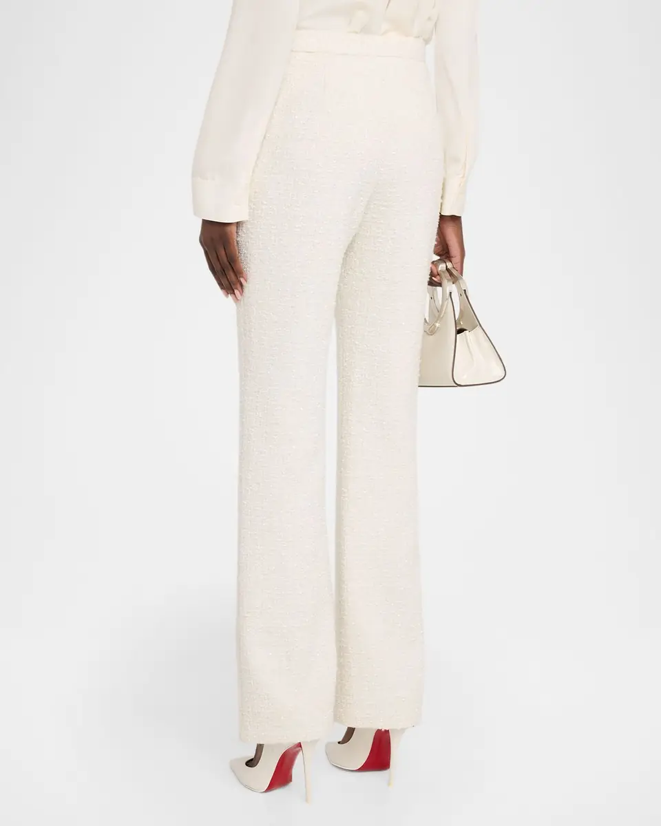 Badgley Mischka Collection Boucle Tweed Bootcut Pants | Thumbnail 2