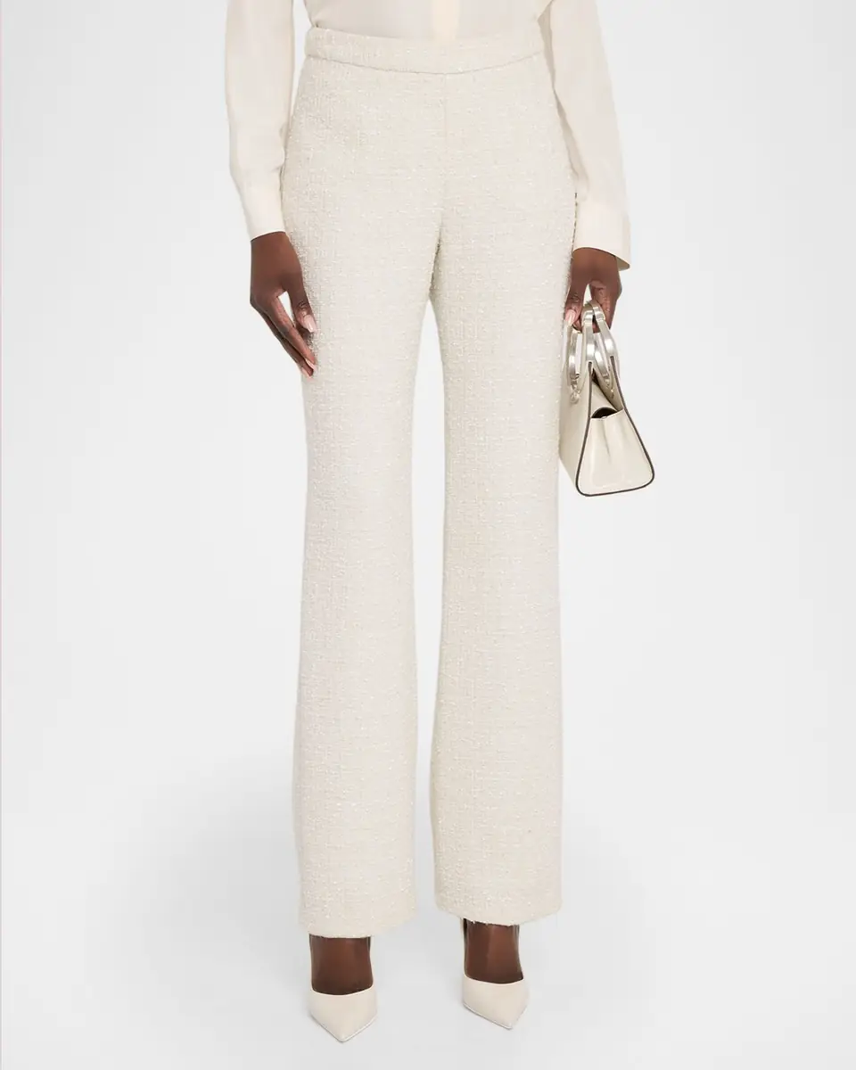 Badgley Mischka Collection Boucle Tweed Bootcut Pants | Thumbnail 3