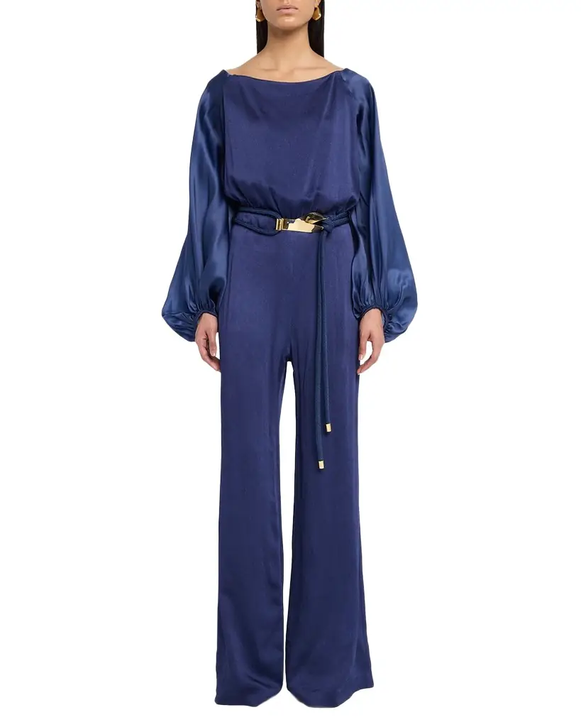 Silvia Tcherassi Geraldine Satin Jumpsuit | Image 1 Silvia Tcherassi Geraldine Satin Jumpsuit | Image 1
