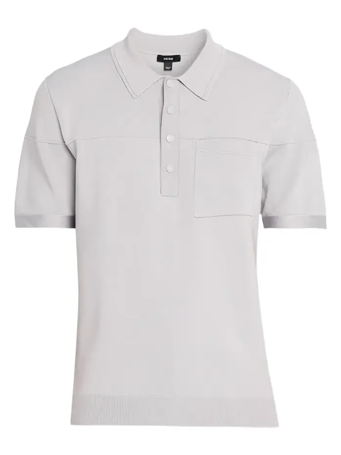 Men's Snap-Placket Stretch Polo Shirt Men's Snap-Placket Stretch Polo Shirt
