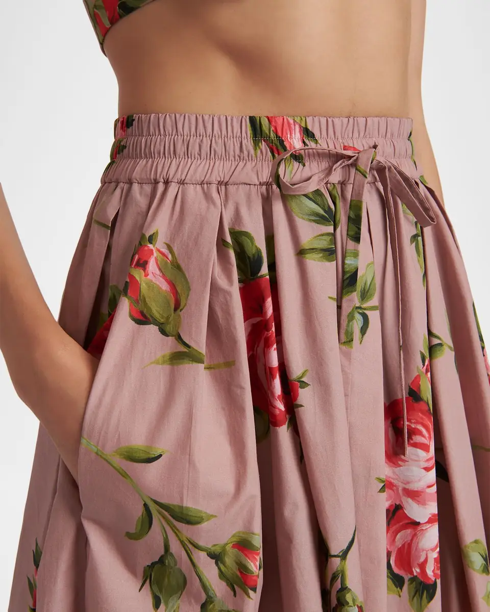 Dolce & Gabbana Rose-Print Cotton Circle Midi Skirt | Thumbnail 4 Dolce & Gabbana Rose-Print Cotton Circle Midi Skirt | Thumbnail 4