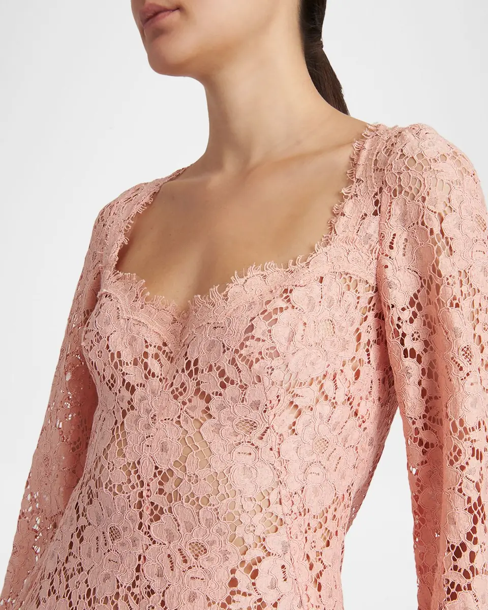 Dolce & Gabbana Guipure Lace Long-Sleeve Mini Dress | Thumbnail 5