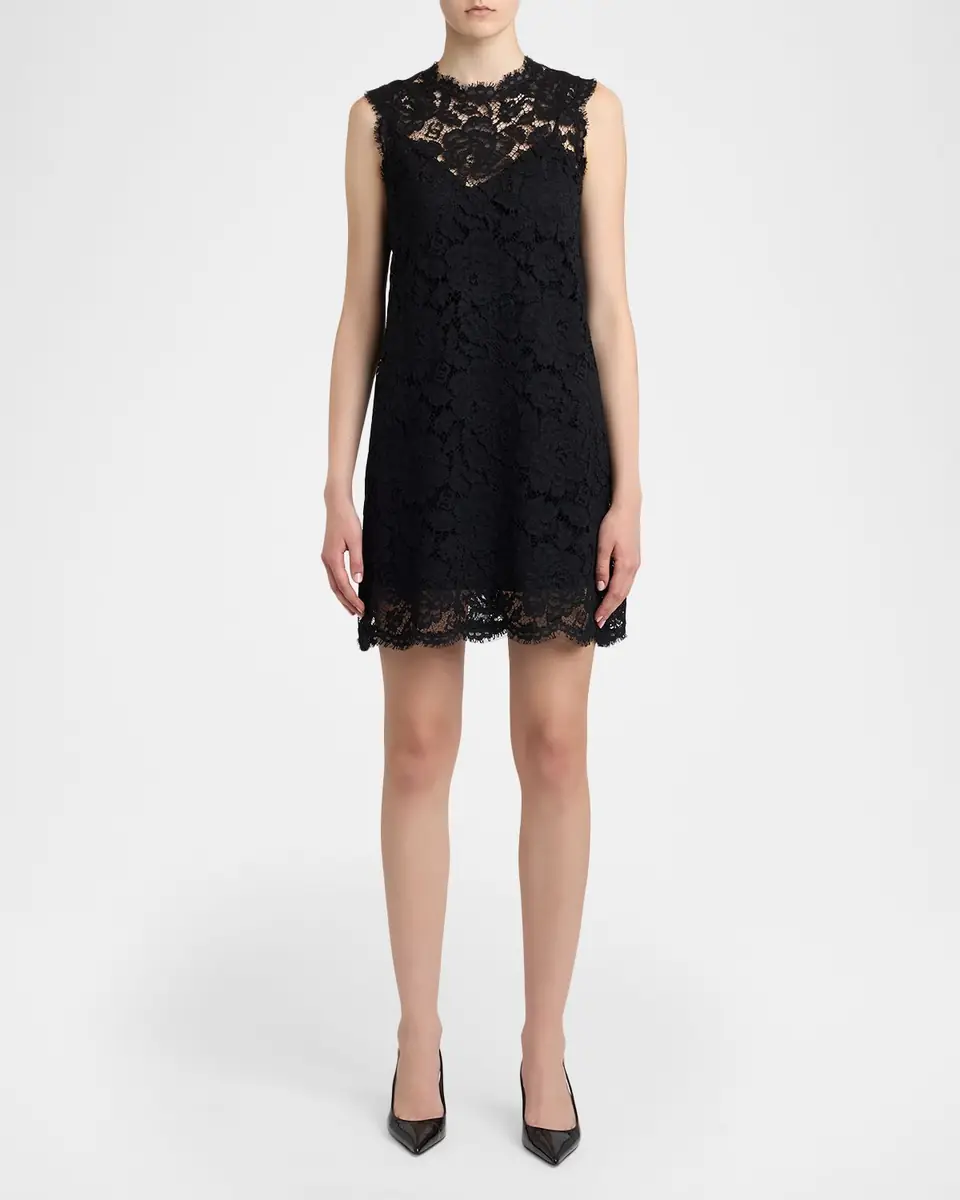 Dolce & Gabbana Sleeveless Floral Lace A-Line Dress | Thumbnail 2 Dolce & Gabbana Sleeveless Floral Lace A-Line Dress | Thumbnail 2