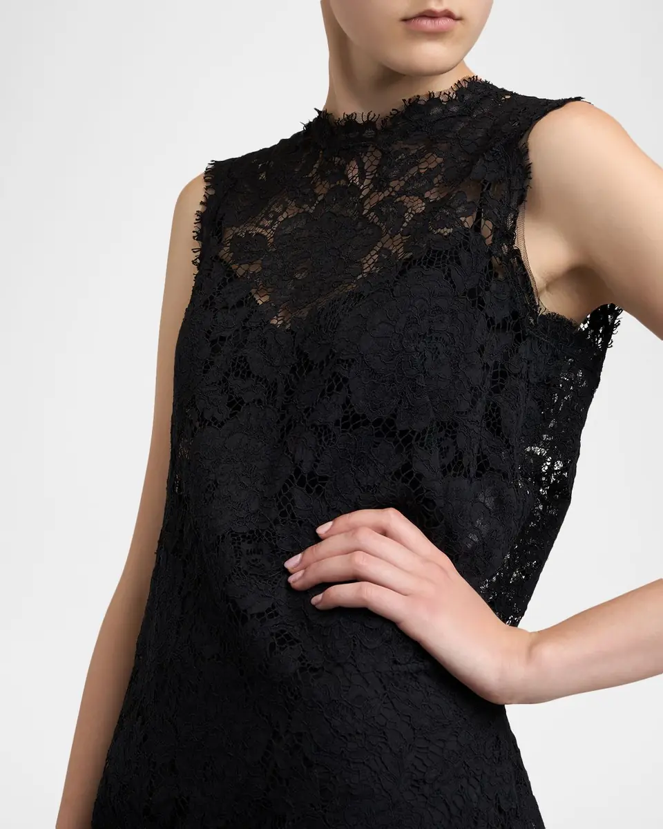 Dolce & Gabbana Sleeveless Floral Lace A-Line Dress | Thumbnail 5 Dolce & Gabbana Sleeveless Floral Lace A-Line Dress | Thumbnail 5