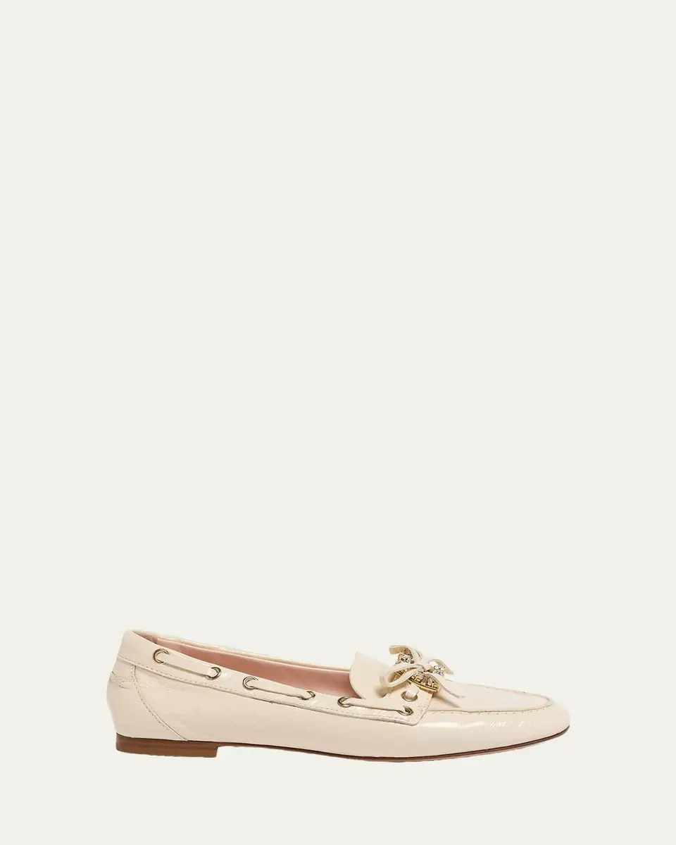 Roger Vivier Roundytoe Strass Leather Boat Loafers | Thumbnail 4 Roger Vivier Roundytoe Strass Leather Boat Loafers | Thumbnail 4