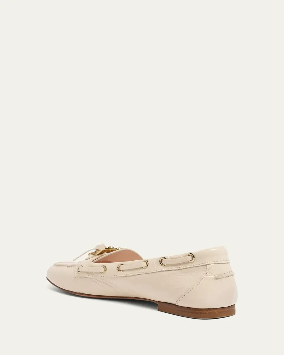 Roger Vivier Roundytoe Strass Leather Boat Loafers | Thumbnail 5 Roger Vivier Roundytoe Strass Leather Boat Loafers | Thumbnail 5