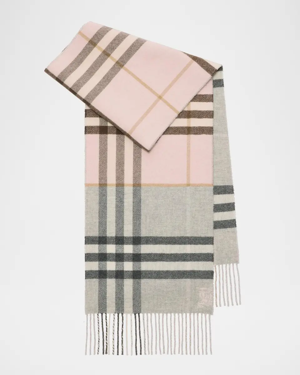 Burberry Double-Faced Cashmere EKD Scarf | Thumbnail 2