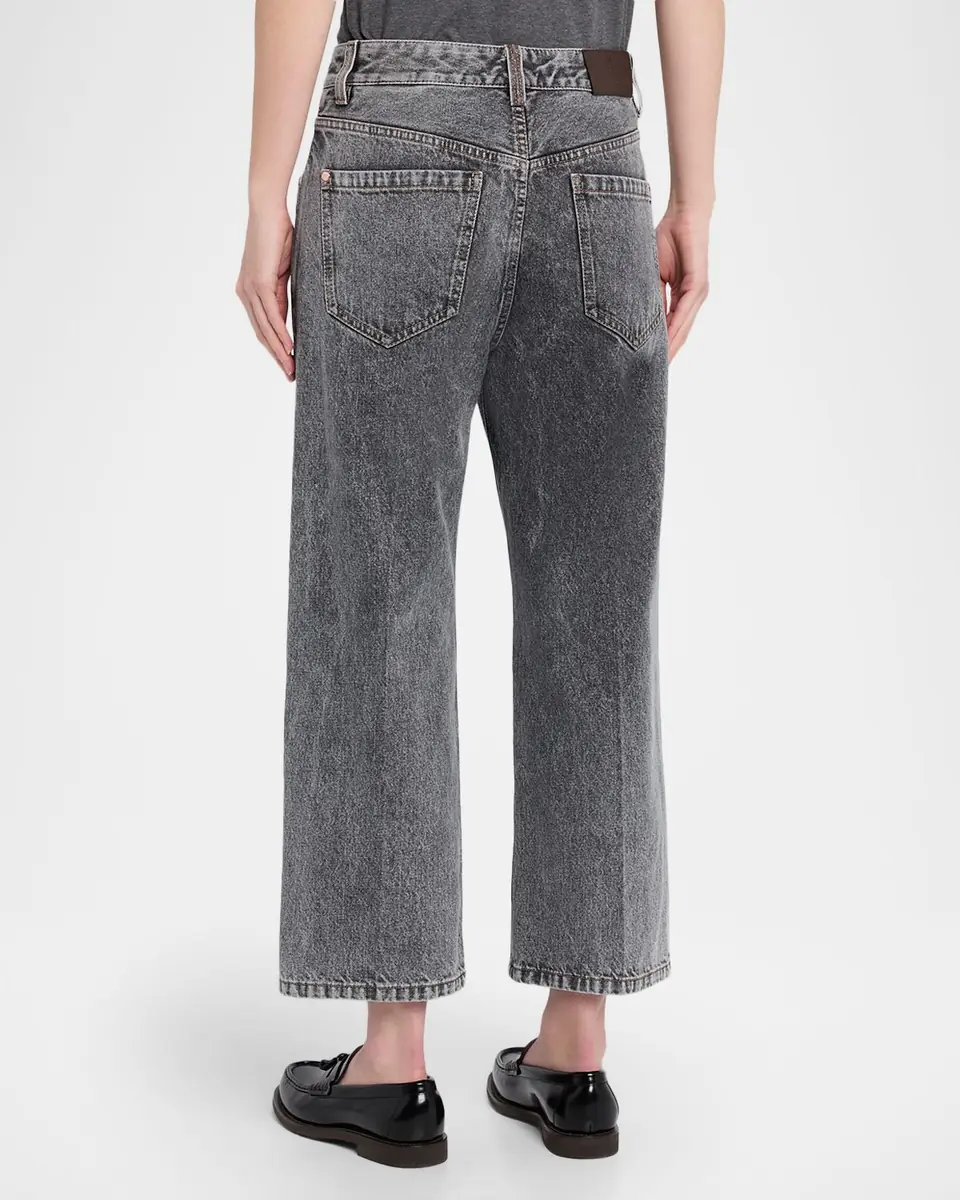 Brunello Cucinelli Contemporary Square Straight-Leg Capri Jeans | Thumbnail 3 Brunello Cucinelli Contemporary Square Straight-Leg Capri Jeans | Thumbnail 3