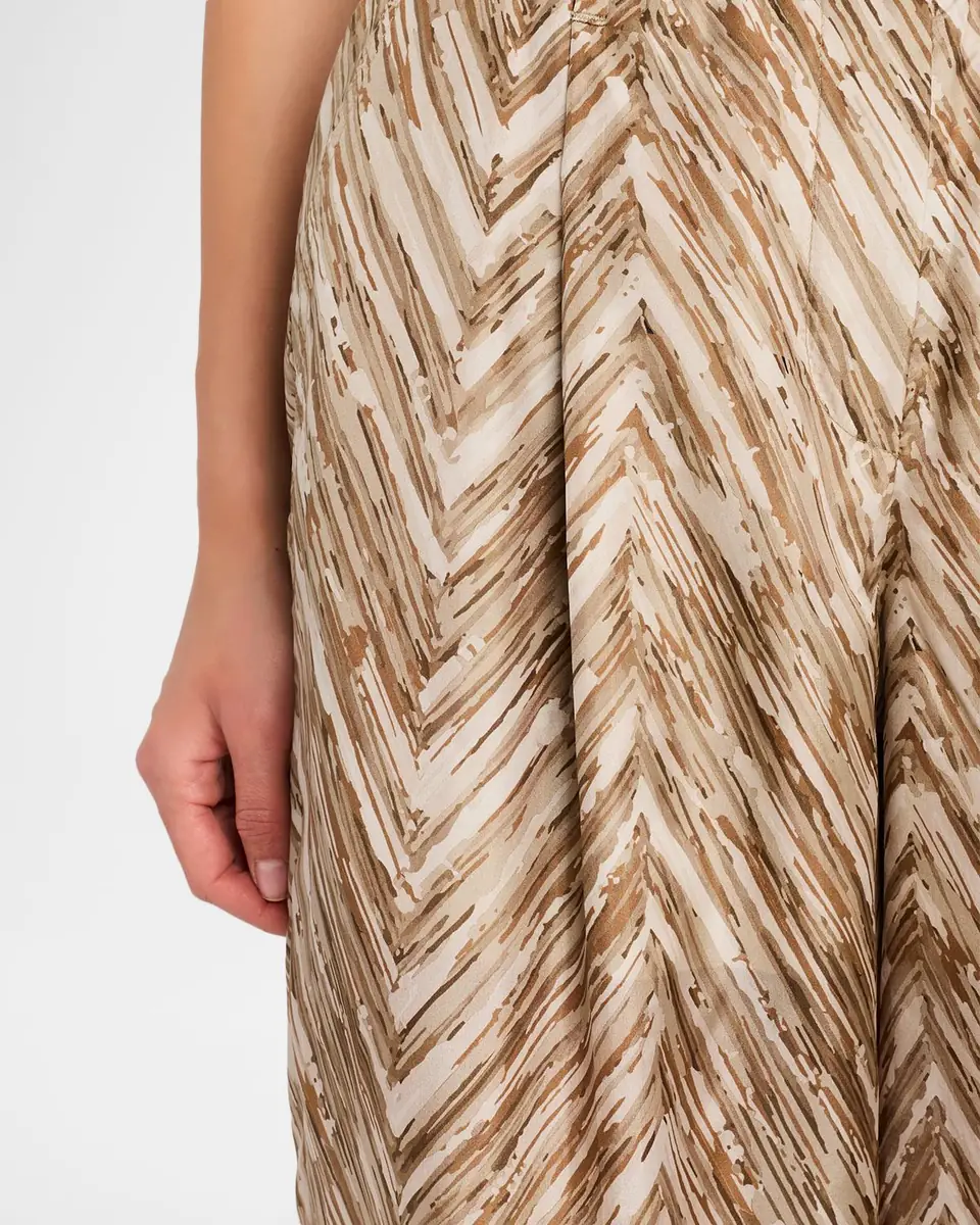Brunello Cucinelli Chevron Silk Wide-Leg Summer Pants | Thumbnail 5 Brunello Cucinelli Chevron Silk Wide-Leg Summer Pants | Thumbnail 5