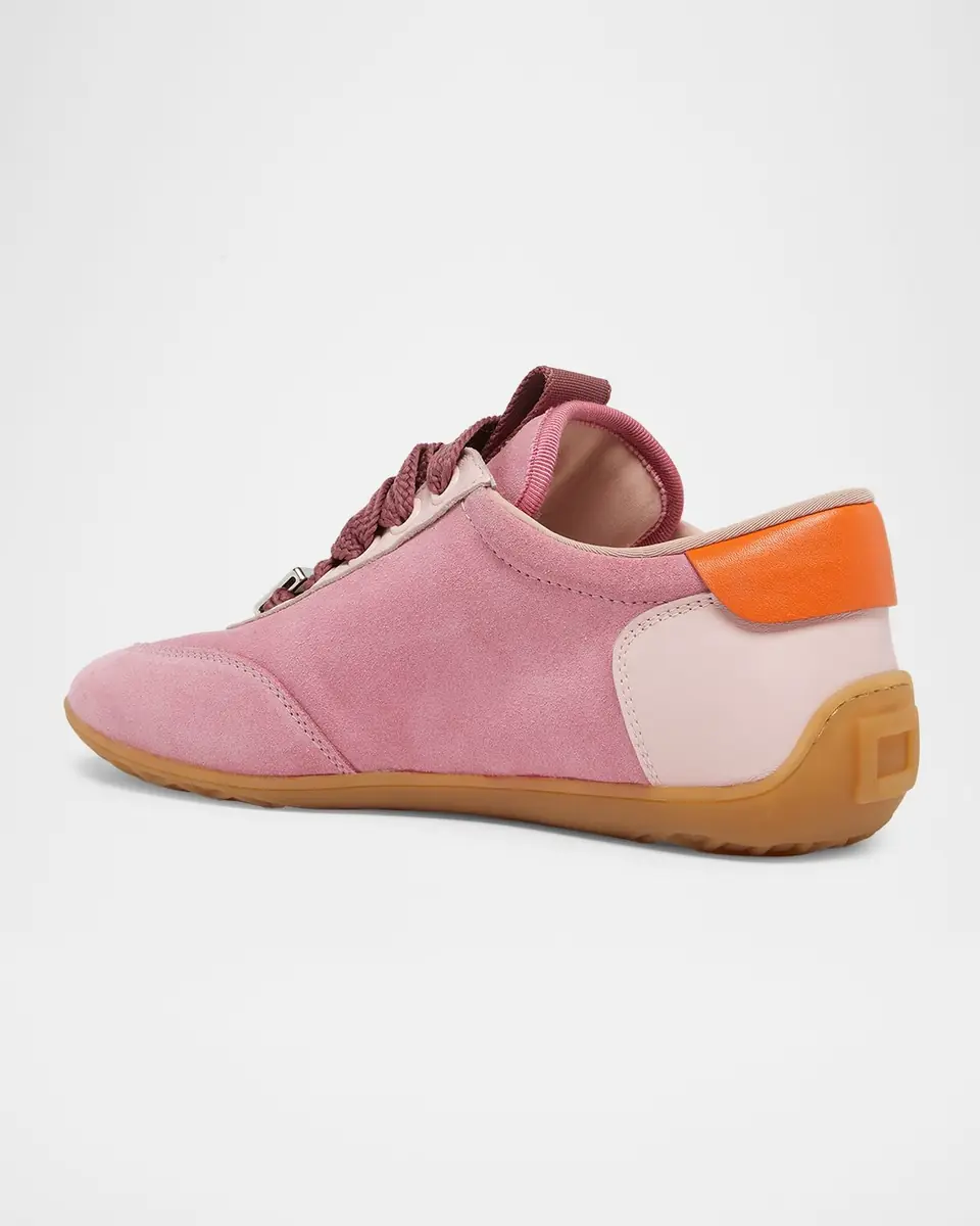 Roger Vivier Viv Mixed Leather Low-Top Sneakers | Thumbnail 2