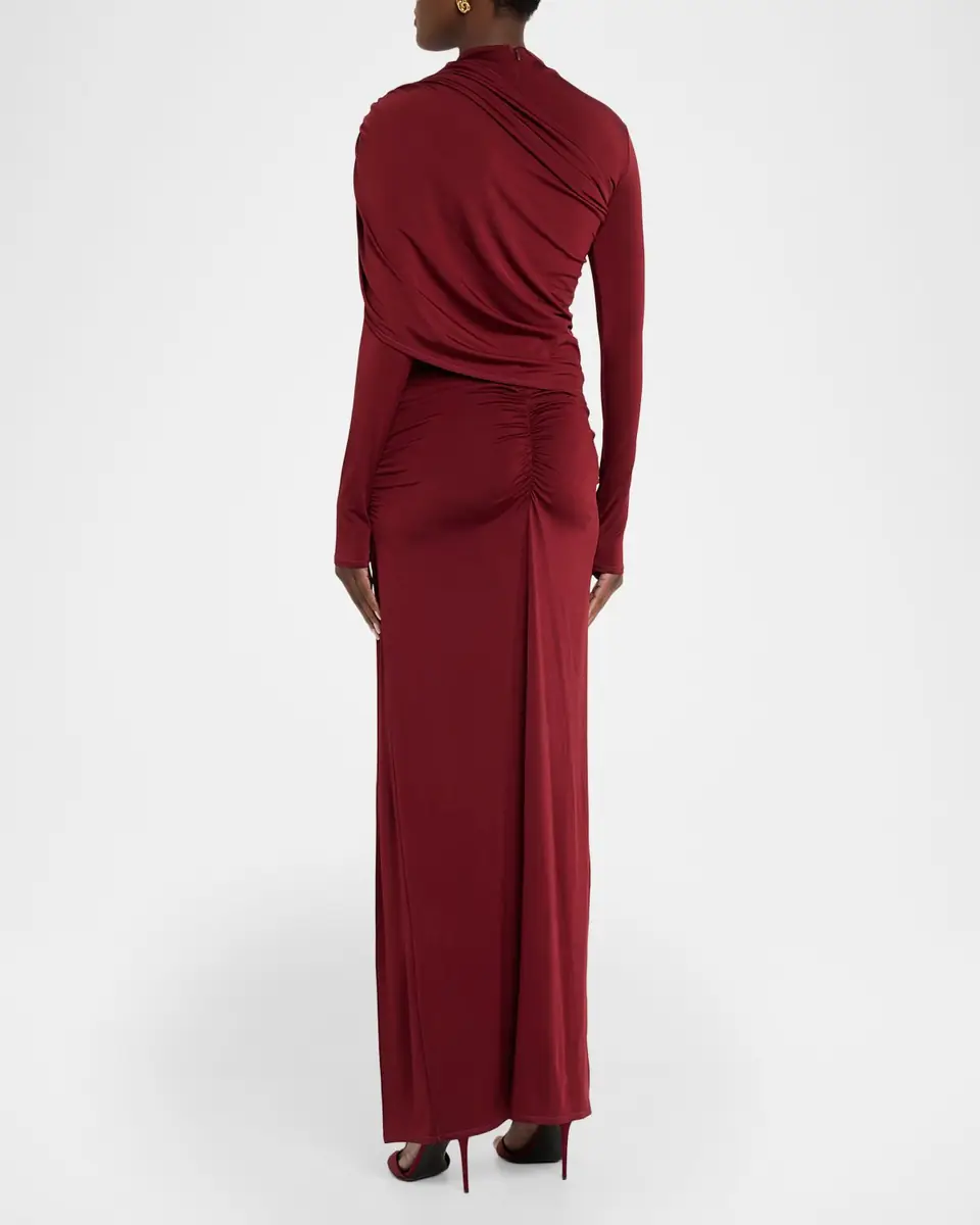 LAPOINTE Asymmetric Shawl Draped Jersey Gown | Thumbnail 3 LAPOINTE Asymmetric Shawl Draped Jersey Gown | Thumbnail 3