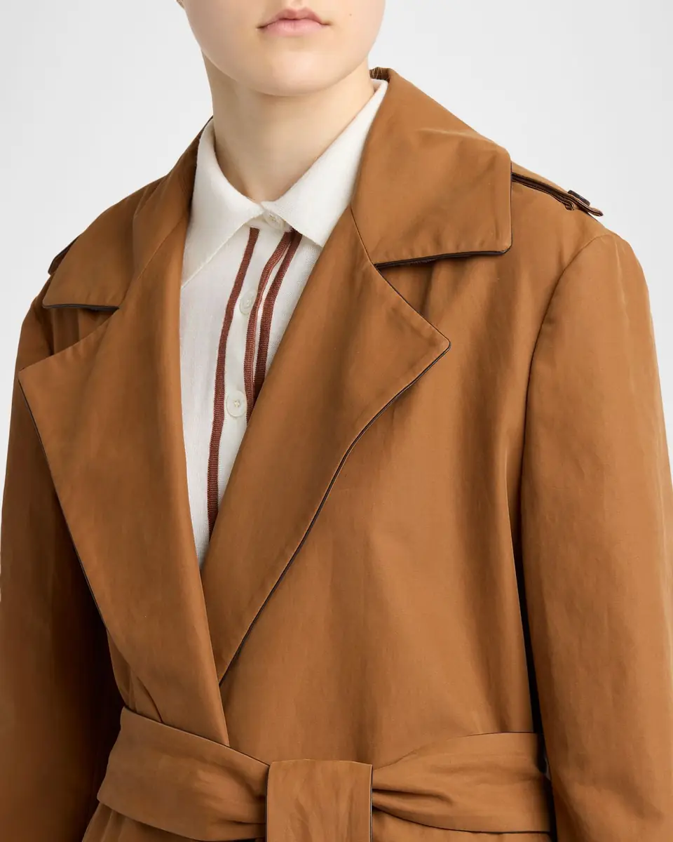 Kiton Belted Wrap Trench Coat | Thumbnail 5 Kiton Belted Wrap Trench Coat | Thumbnail 5