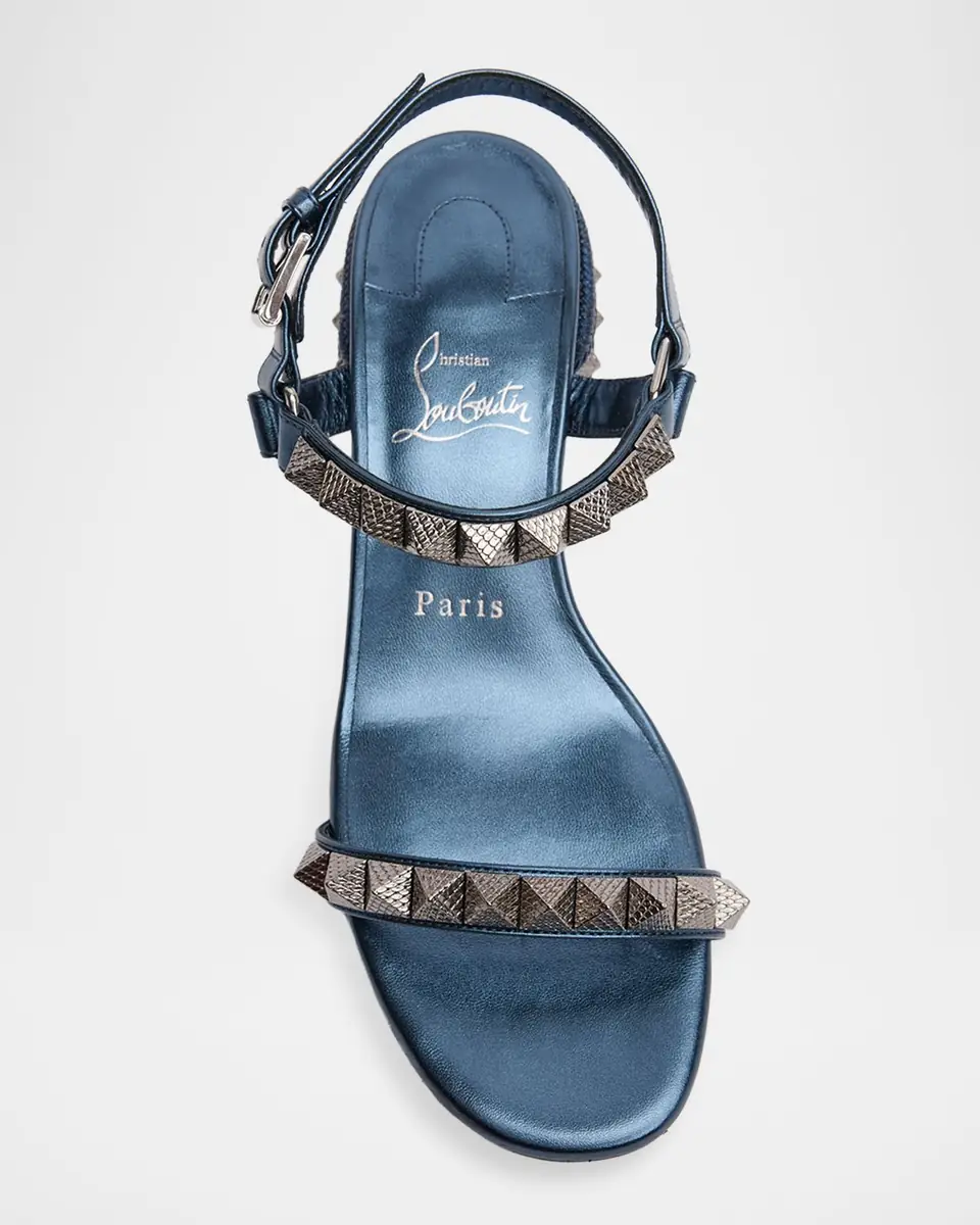 Christian Louboutin 30mm Pyra Metallic Nappa Leather Sandals | Thumbnail 3 Christian Louboutin 30mm Pyra Metallic Nappa Leather Sandals | Thumbnail 3