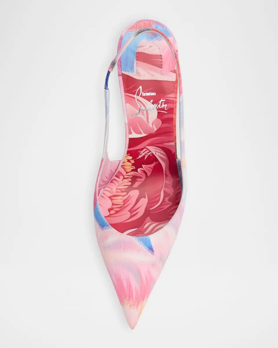Christian Louboutin 100mm Miss Z Floral Slingback Pumps | Thumbnail 4 Christian Louboutin 100mm Miss Z Floral Slingback Pumps | Thumbnail 4
