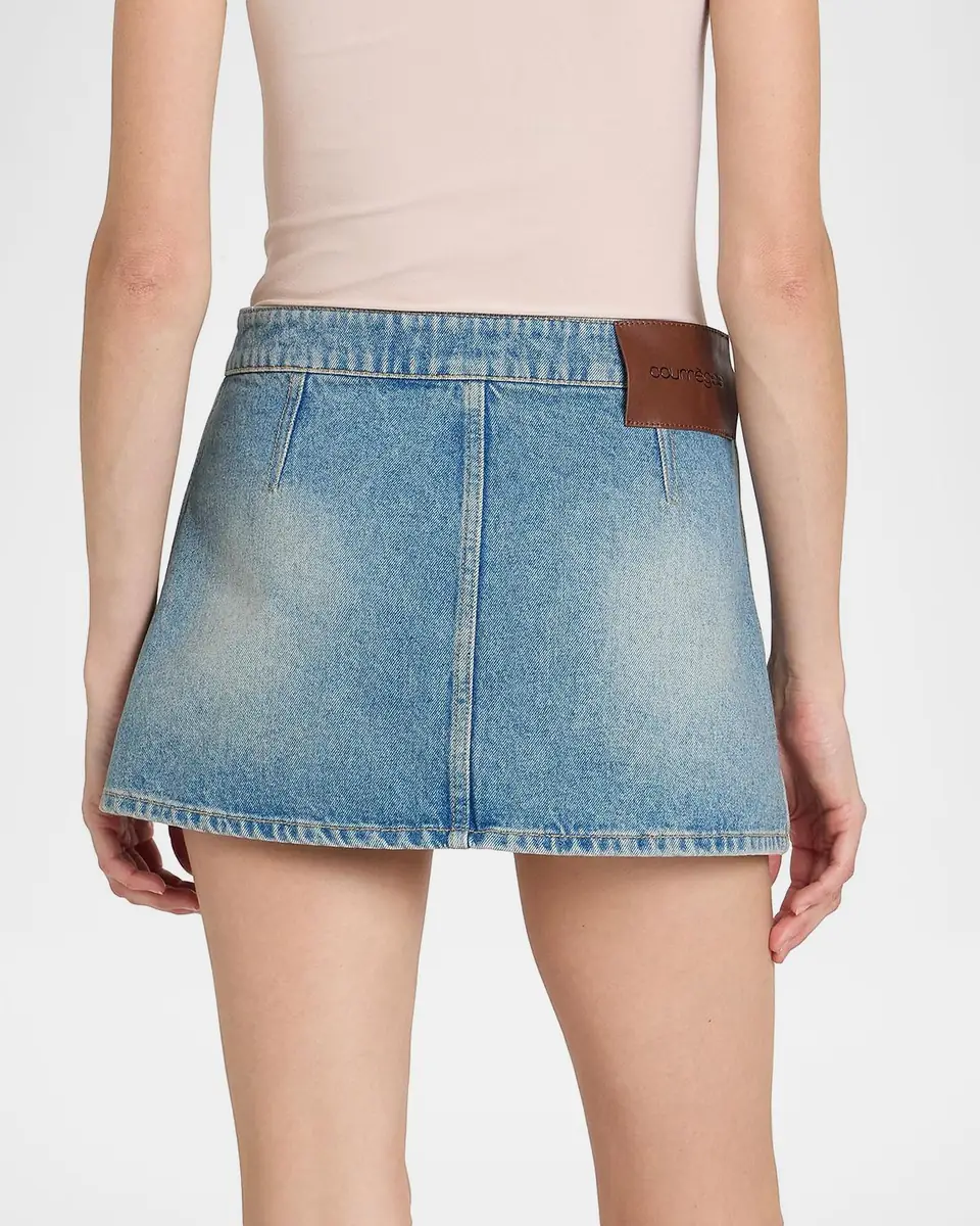 Courrèges Signature Denim Mini Skirt | Thumbnail 4