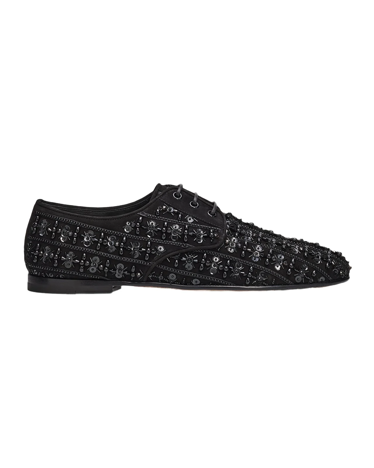 Dolce & Gabbana Men's Embellished Suede Derby Shoes